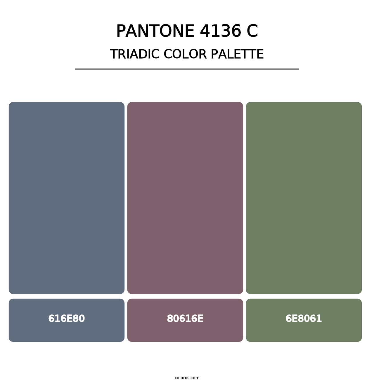 PANTONE 4136 C - Triadic Color Palette