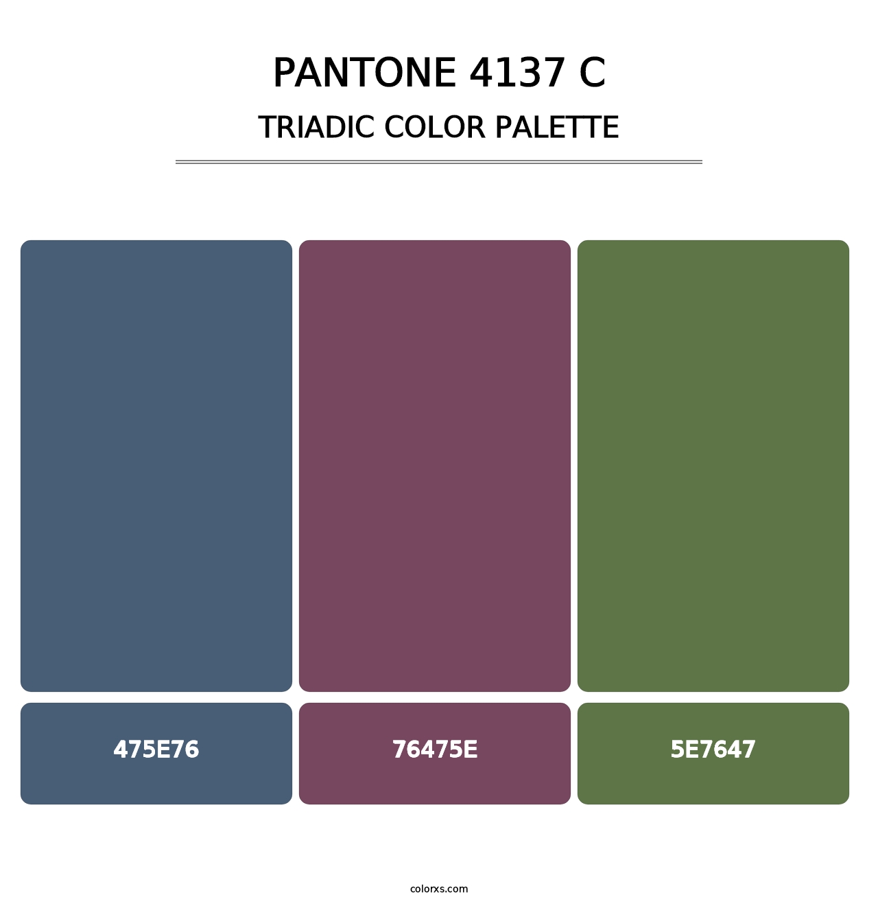 PANTONE 4137 C - Triadic Color Palette
