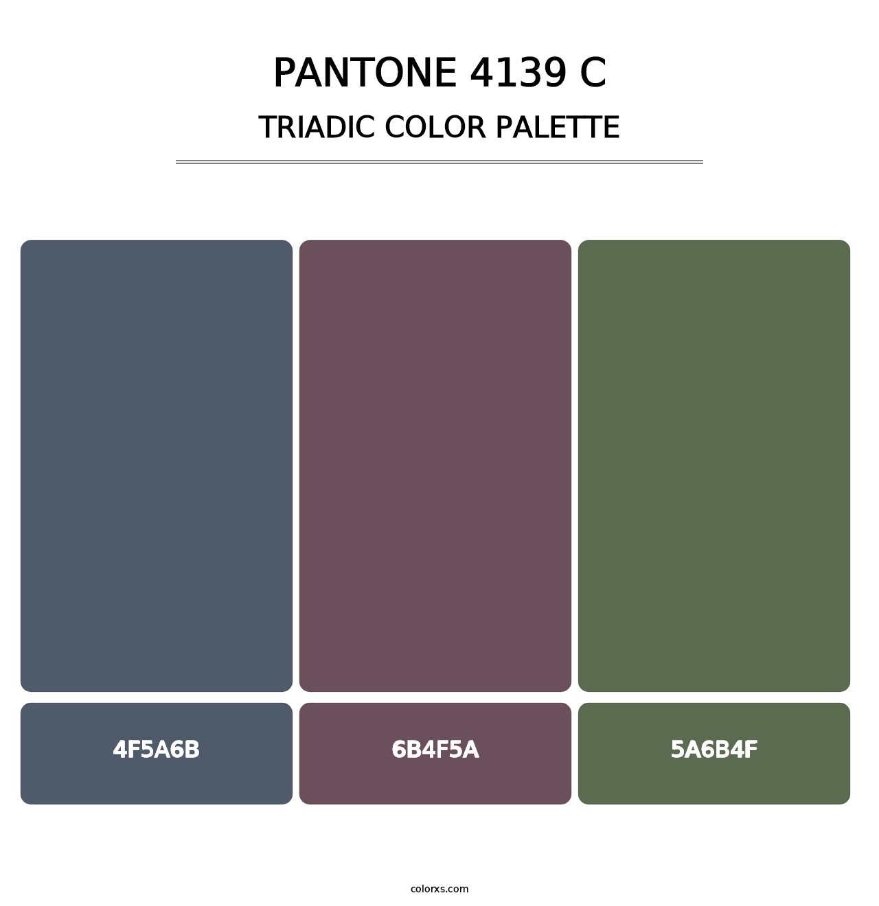 PANTONE 4139 C - Triadic Color Palette