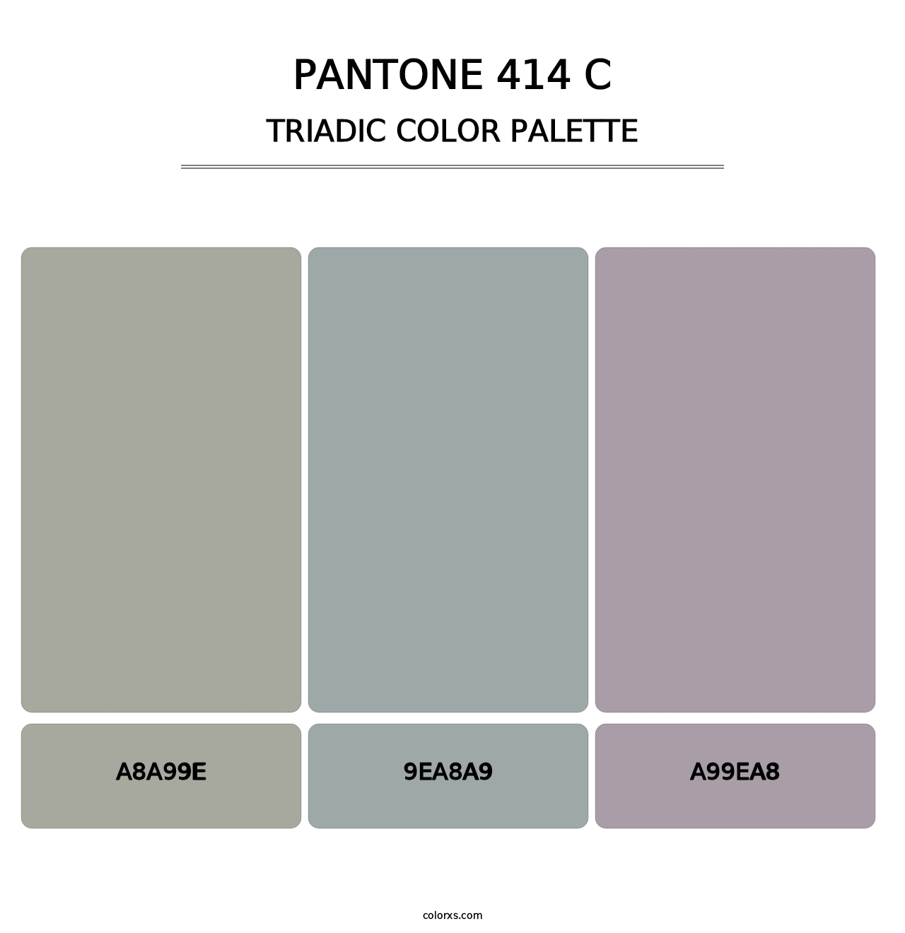 PANTONE 414 C - Triadic Color Palette