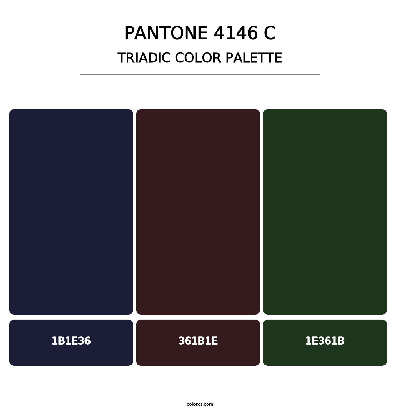 PANTONE 4146 C - Triadic Color Palette