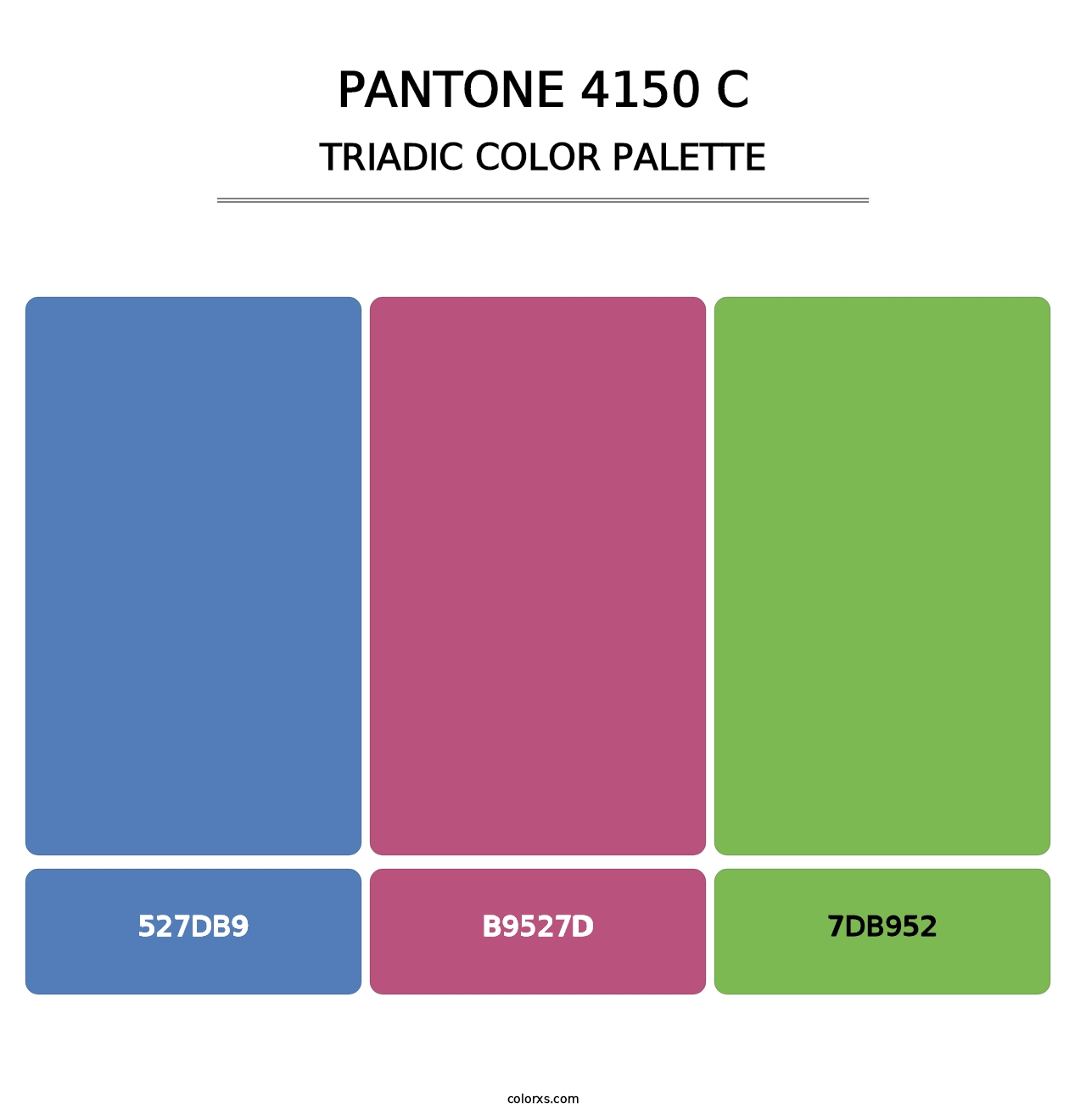 PANTONE 4150 C - Triadic Color Palette