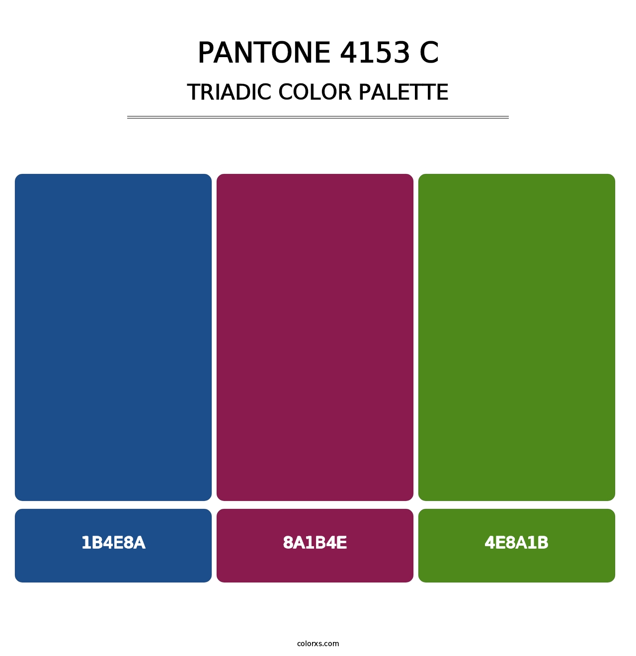 PANTONE 4153 C - Triadic Color Palette