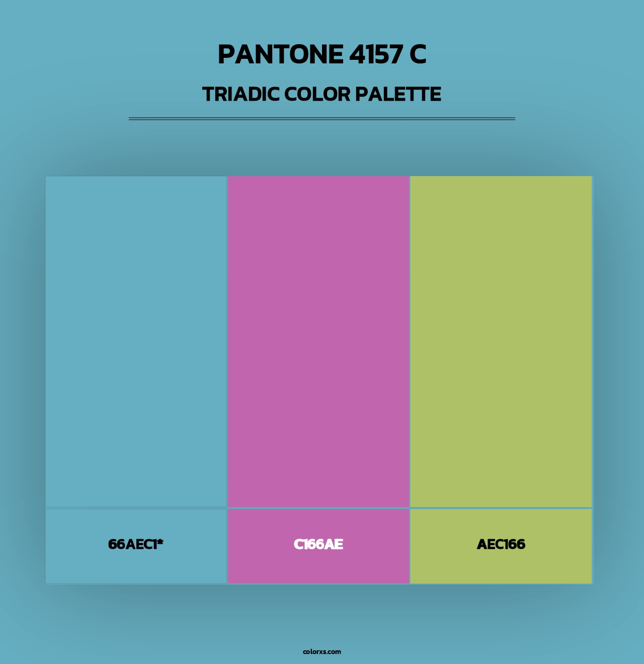 PANTONE 4157 C - Triadic Color Palette