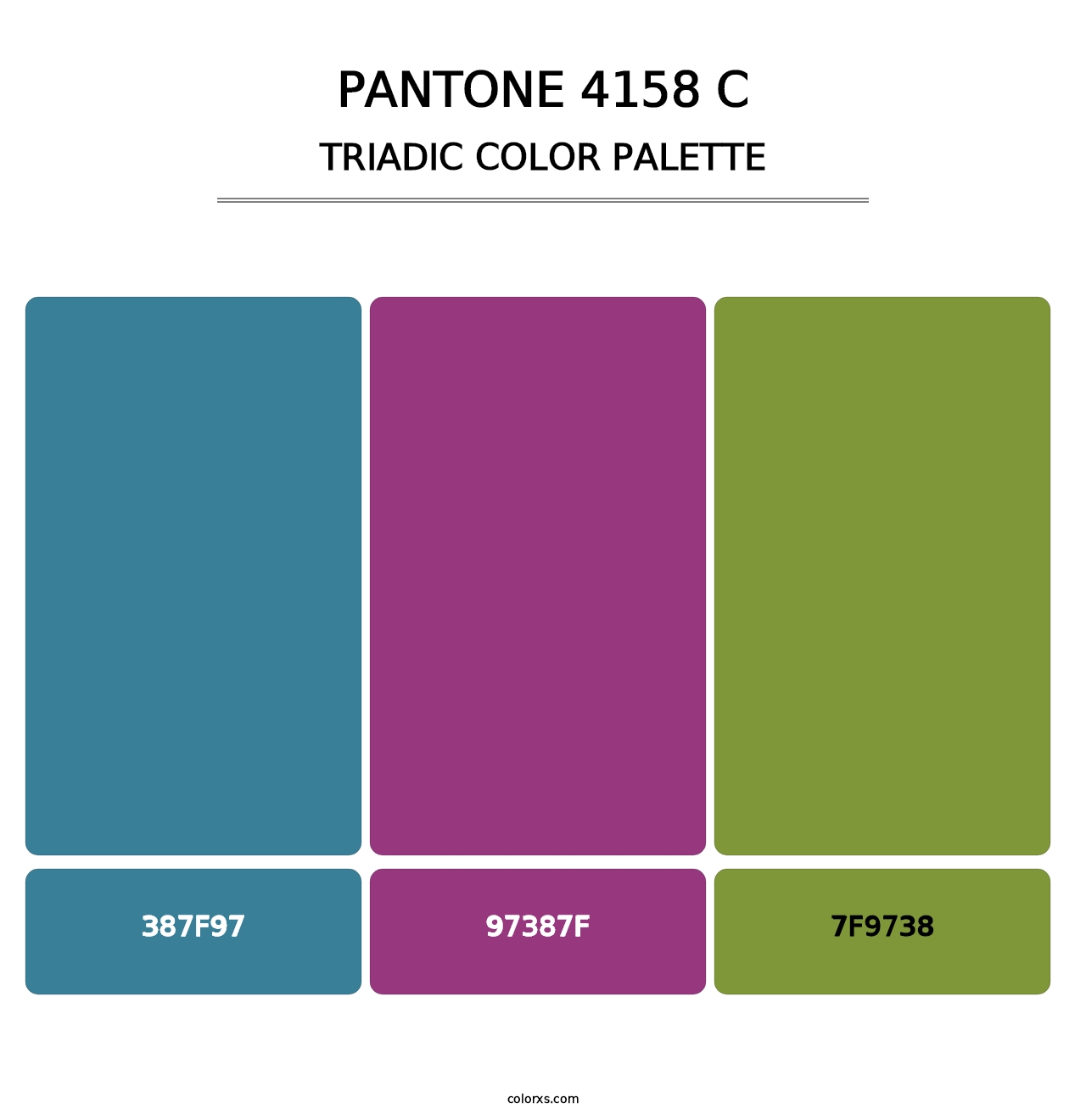 PANTONE 4158 C - Triadic Color Palette