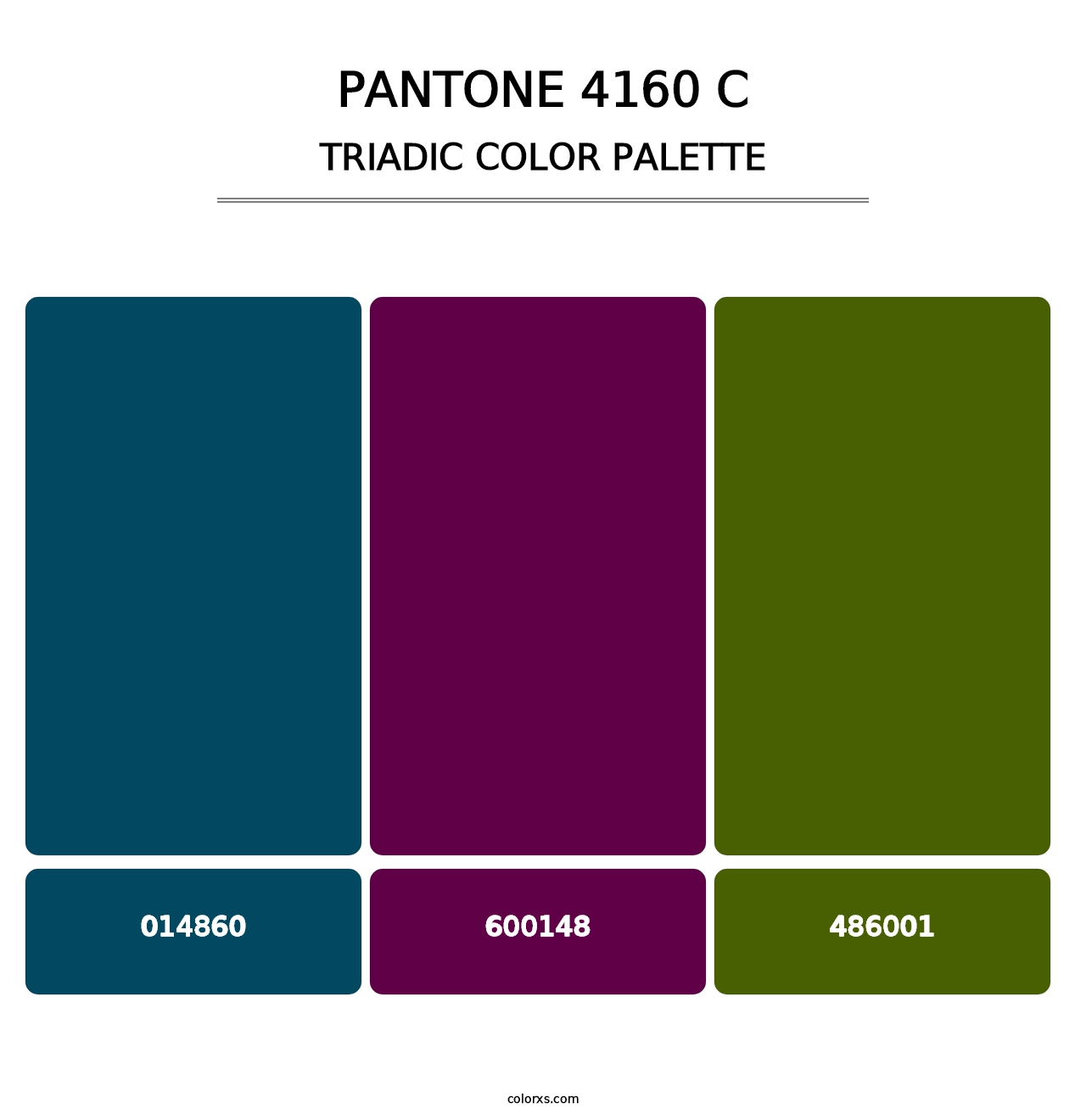 PANTONE 4160 C - Triadic Color Palette