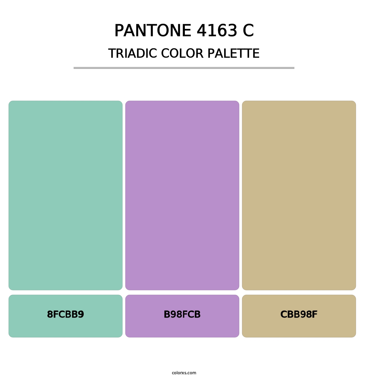 PANTONE 4163 C - Triadic Color Palette