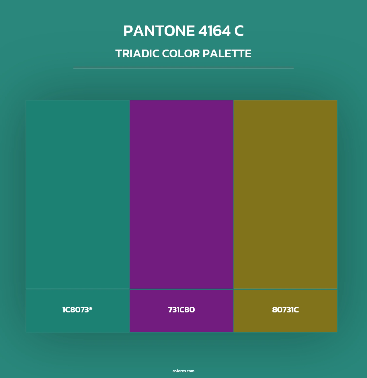 PANTONE 4164 C - Triadic Color Palette
