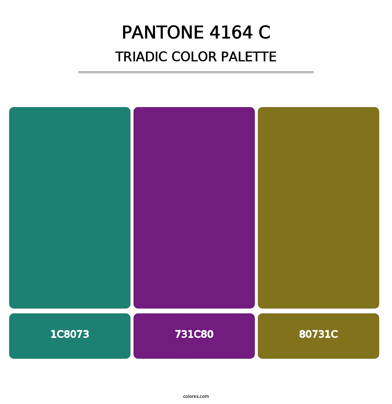 PANTONE 4164 C - Triadic Color Palette
