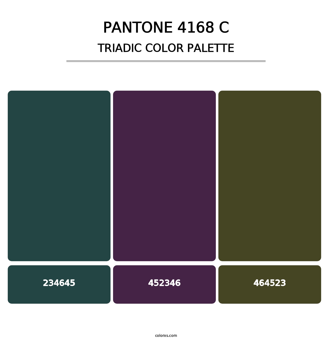PANTONE 4168 C - Triadic Color Palette