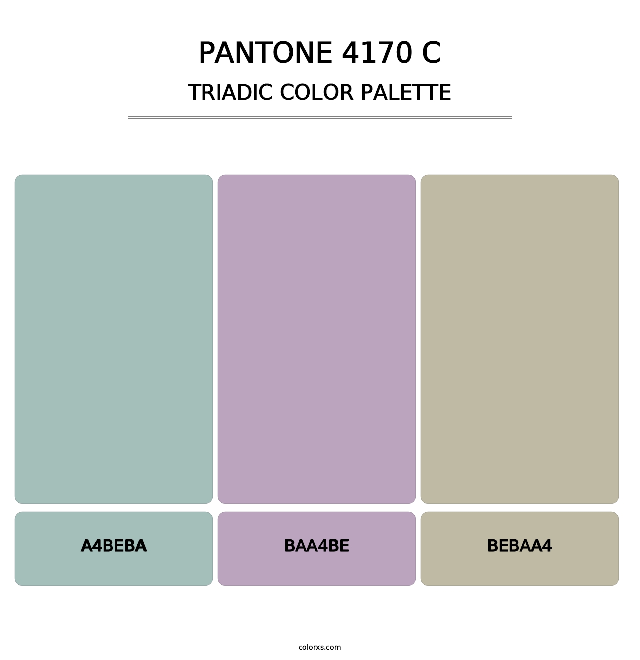PANTONE 4170 C - Triadic Color Palette