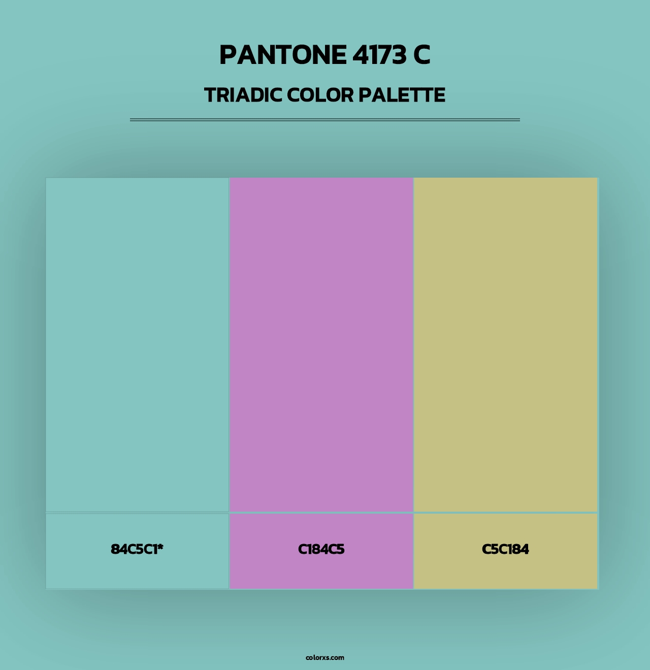 PANTONE 4173 C - Triadic Color Palette