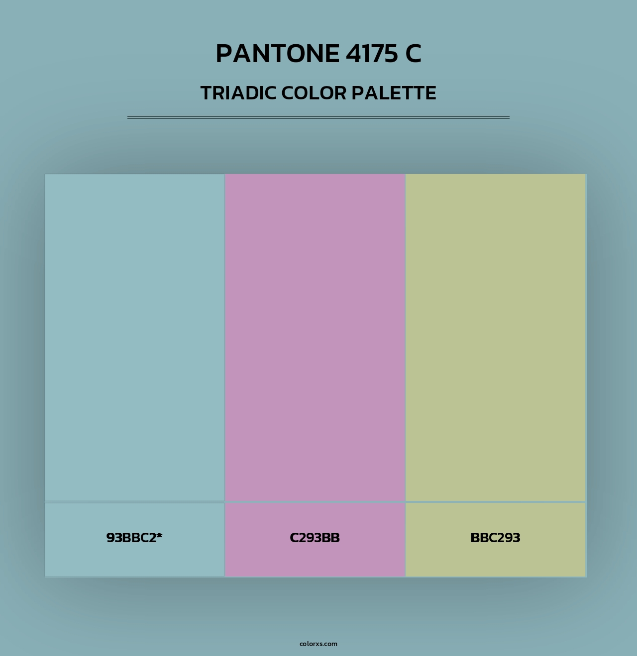 PANTONE 4175 C - Triadic Color Palette