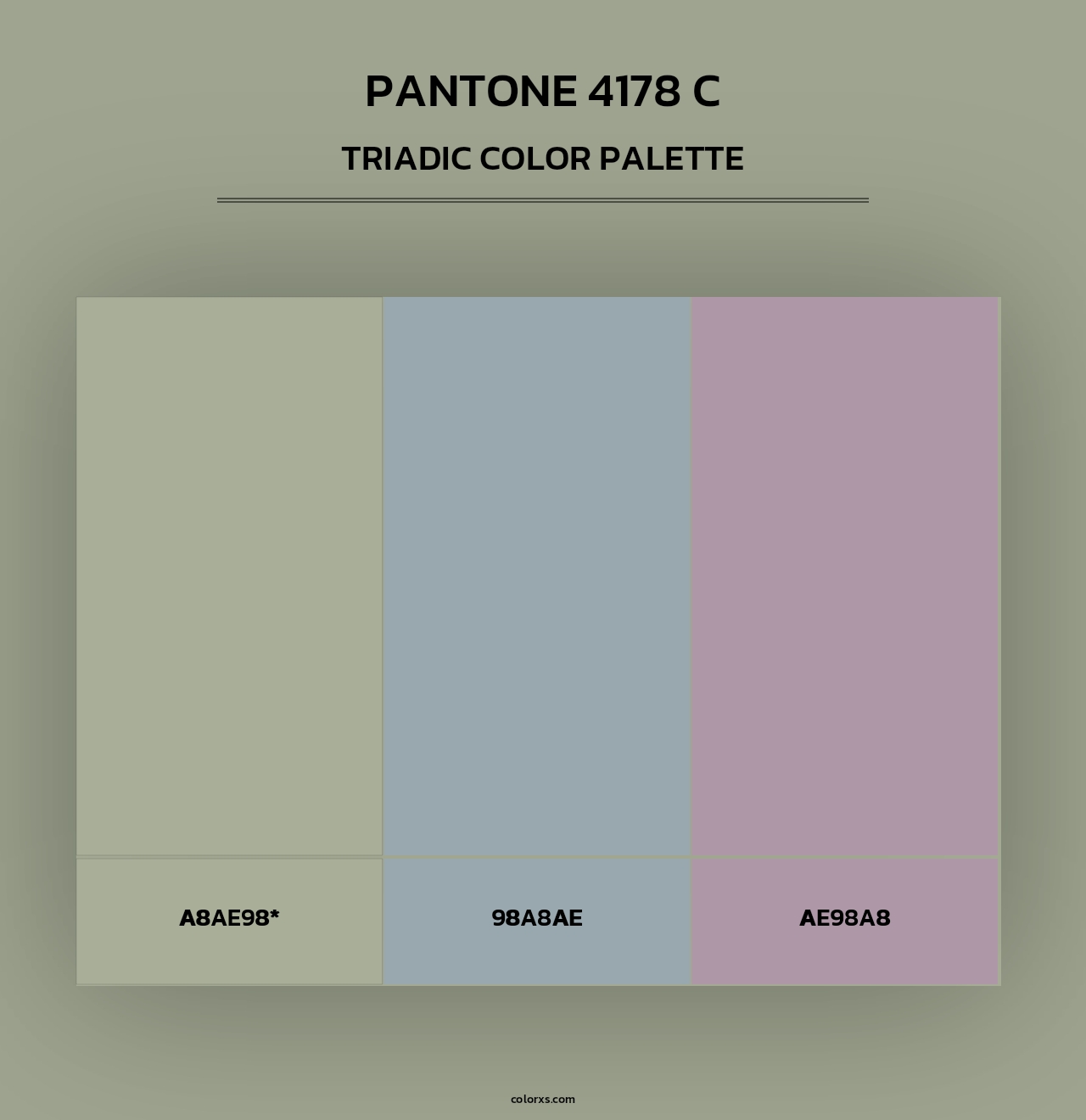 PANTONE 4178 C - Triadic Color Palette
