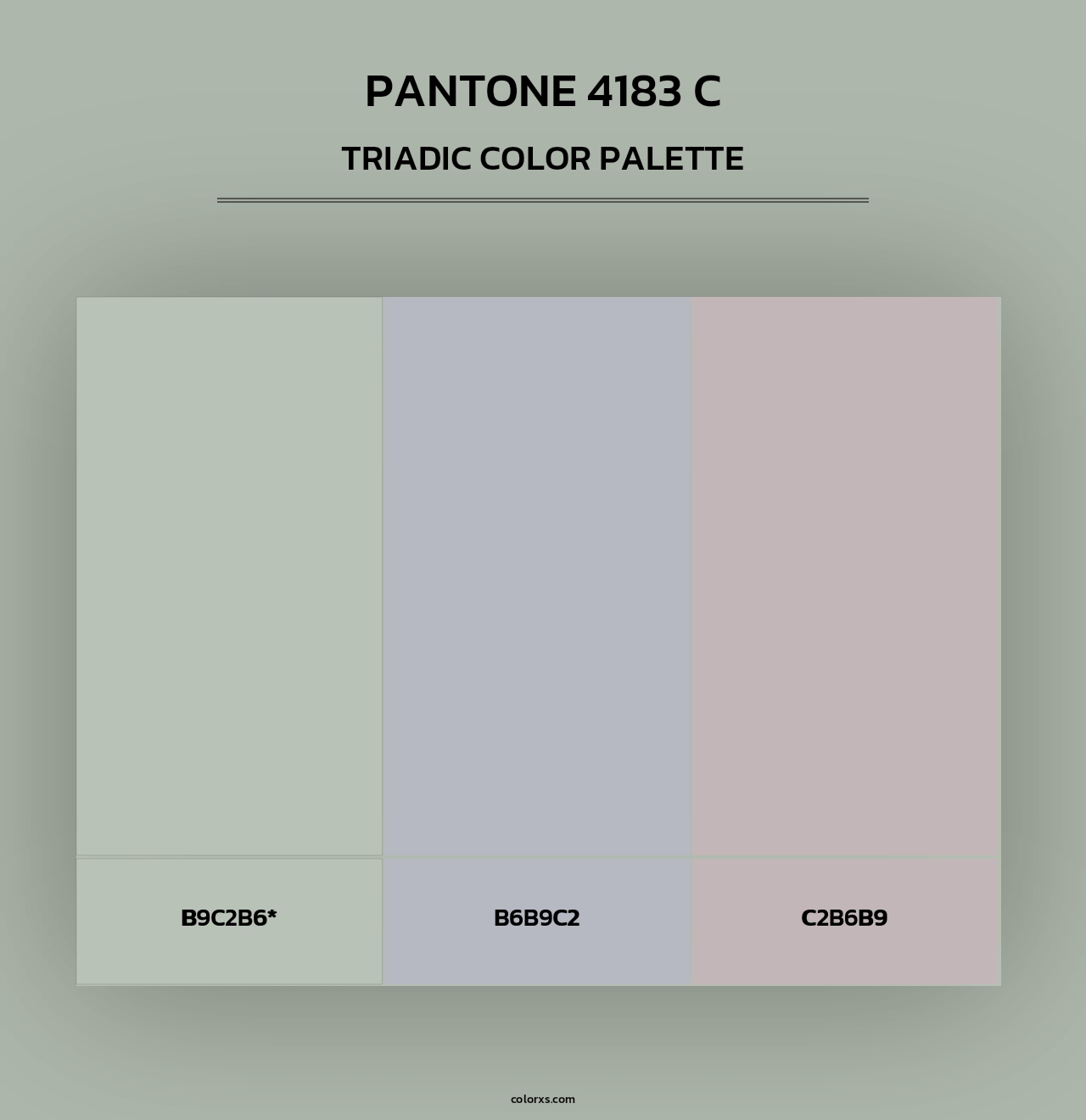PANTONE 4183 C - Triadic Color Palette
