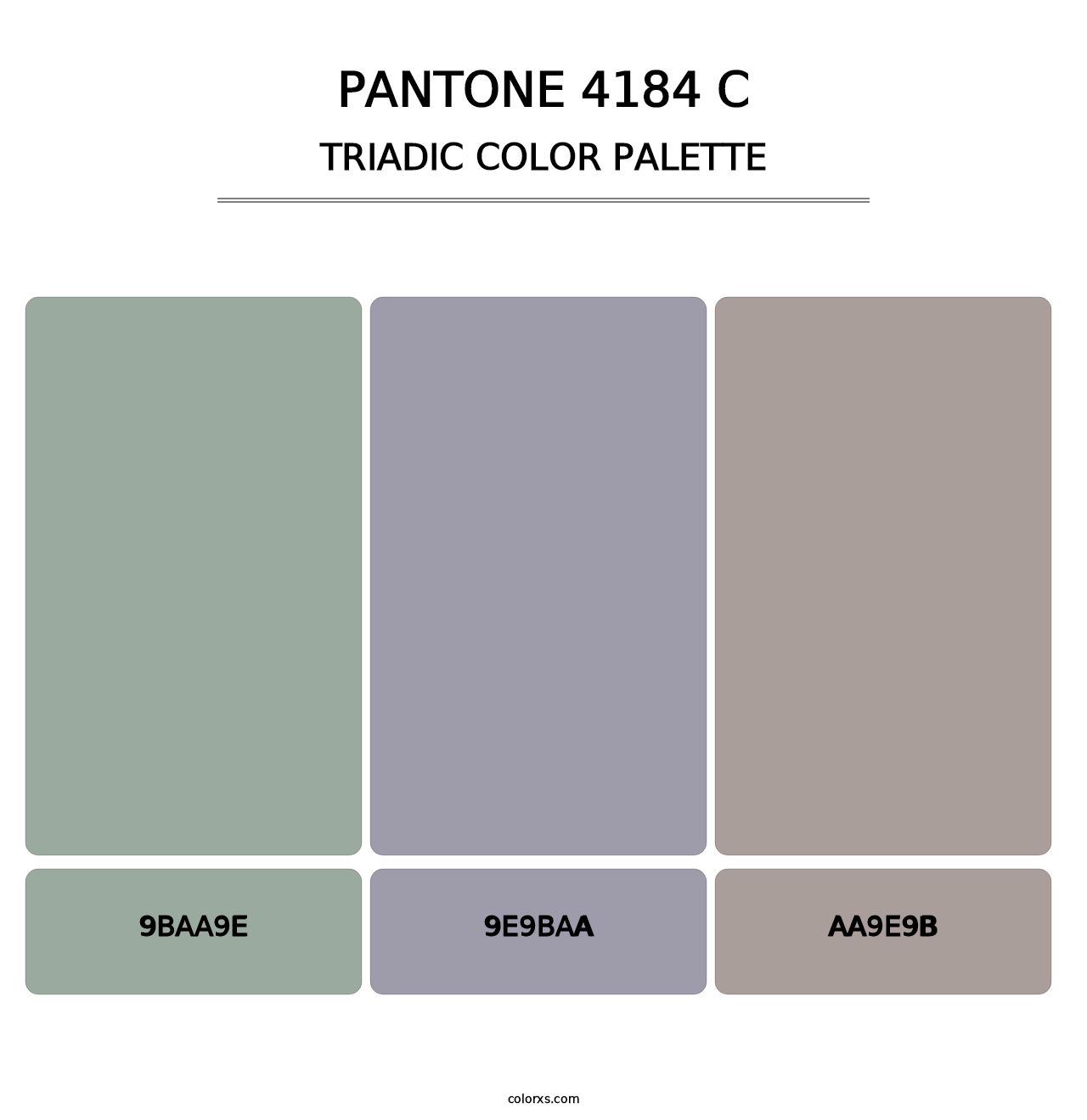 PANTONE 4184 C - Triadic Color Palette