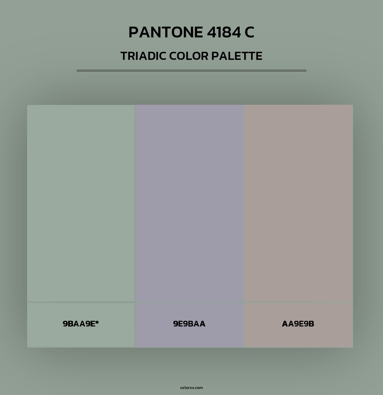 PANTONE 4184 C - Triadic Color Palette