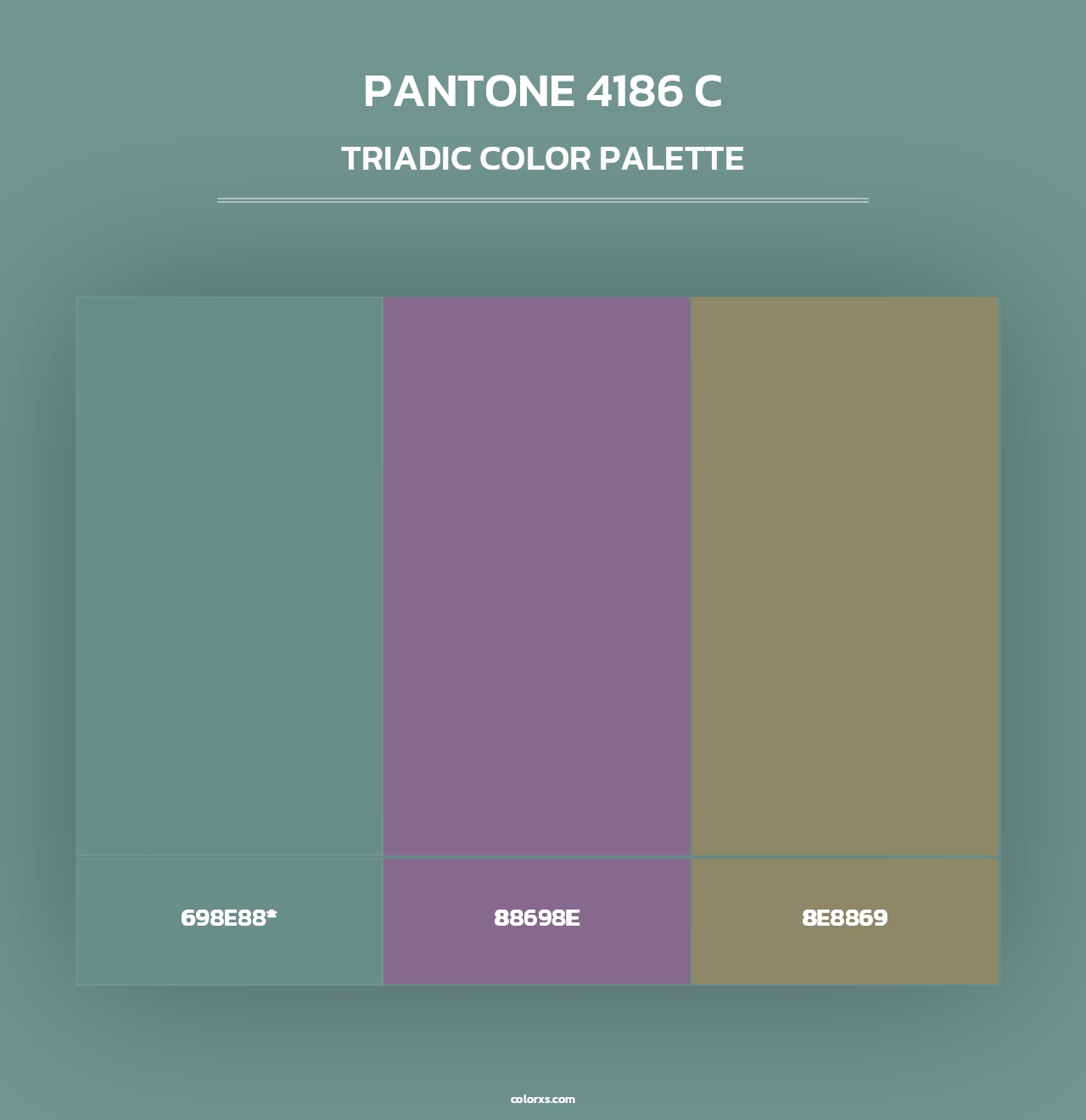 PANTONE 4186 C - Triadic Color Palette