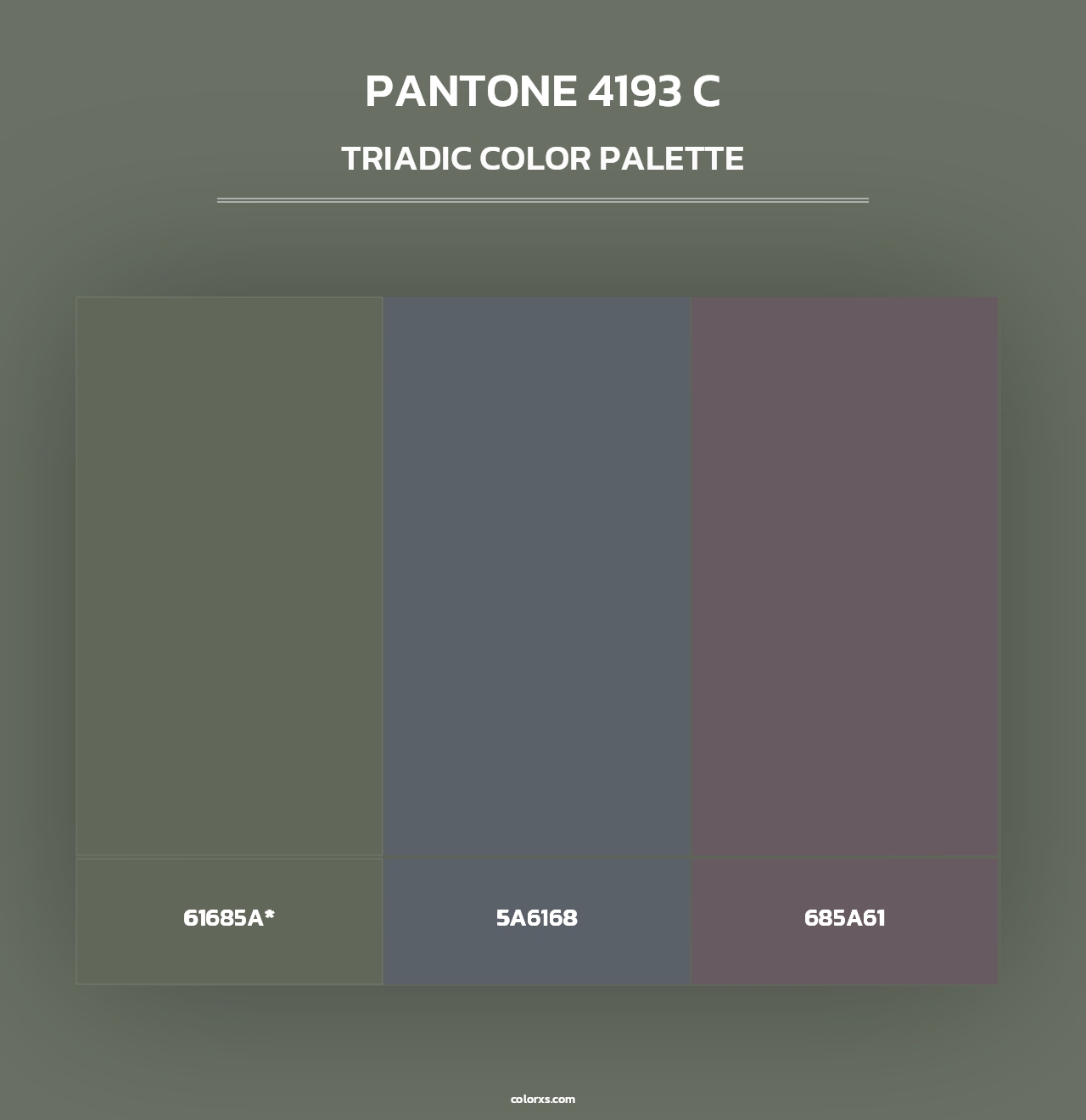 PANTONE 4193 C - Triadic Color Palette