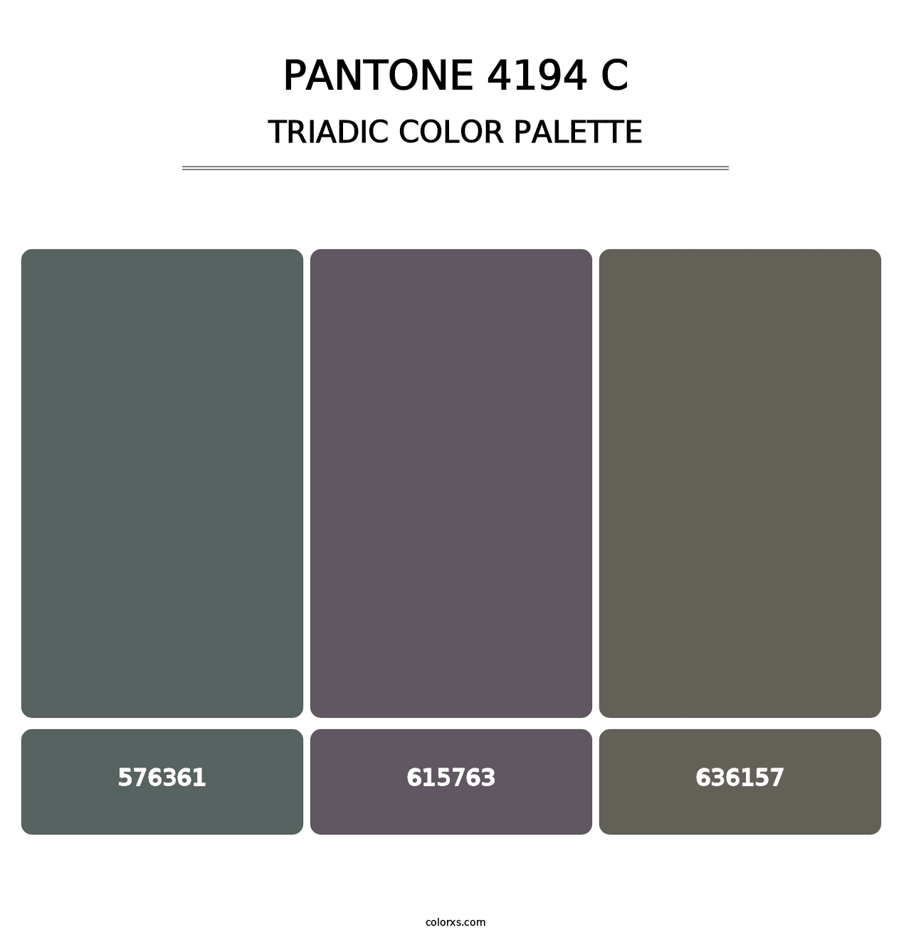 PANTONE 4194 C - Triadic Color Palette