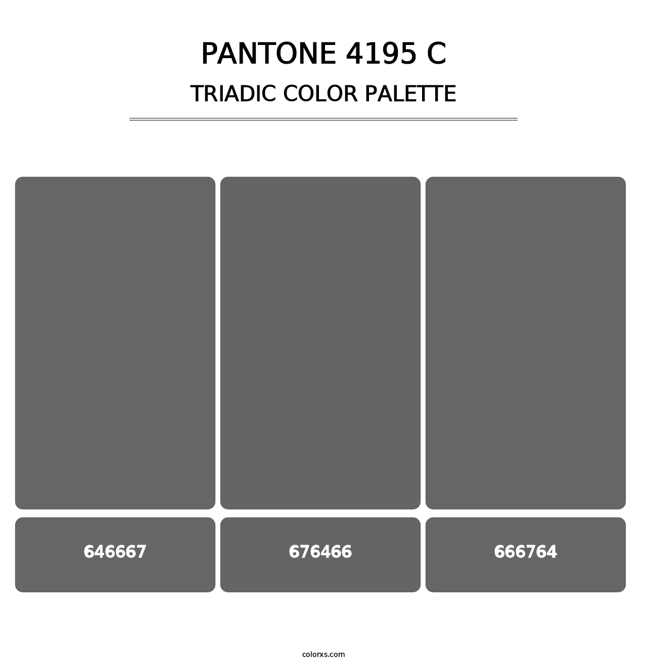 PANTONE 4195 C - Triadic Color Palette