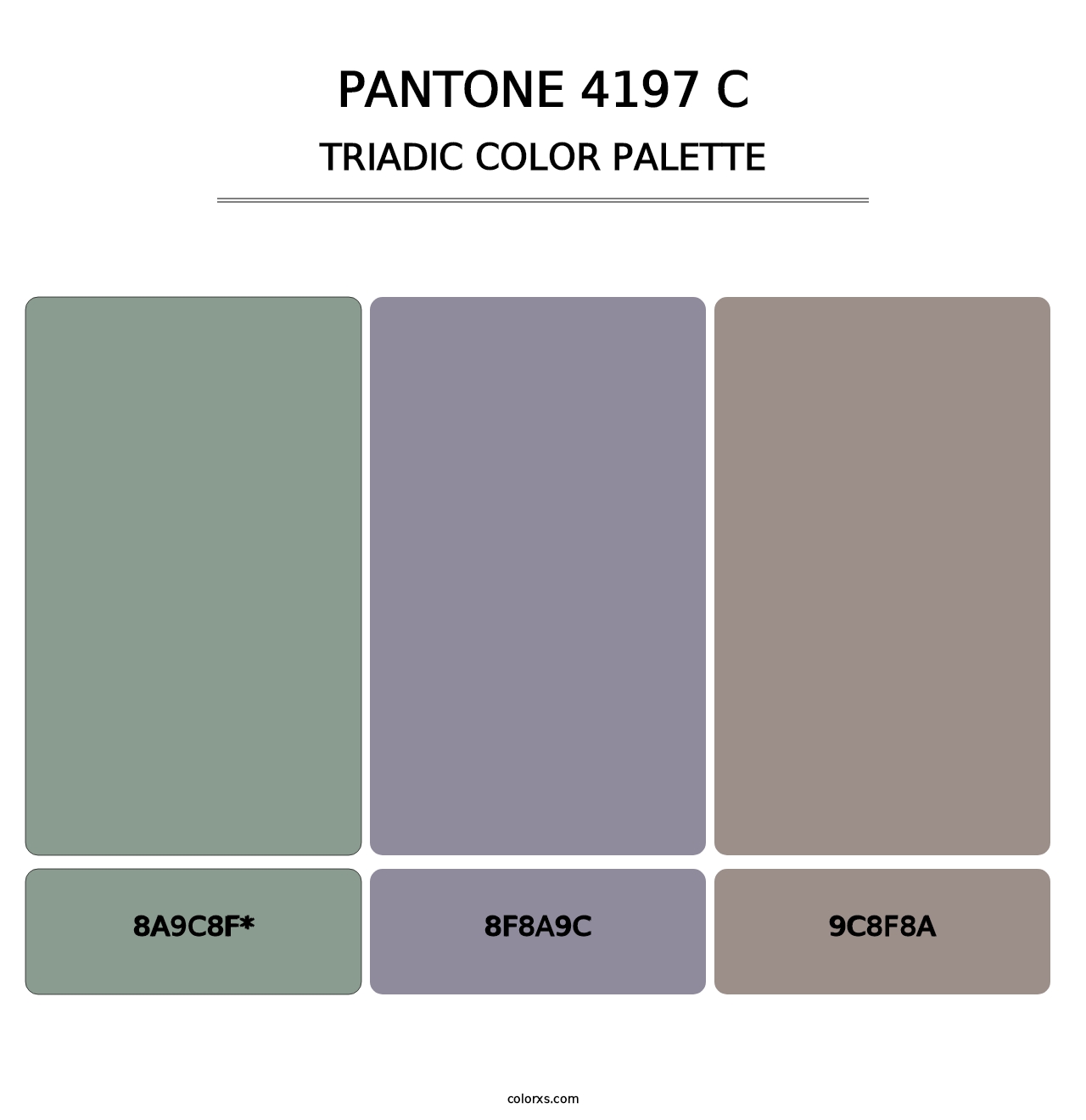 PANTONE 4197 C - Triadic Color Palette