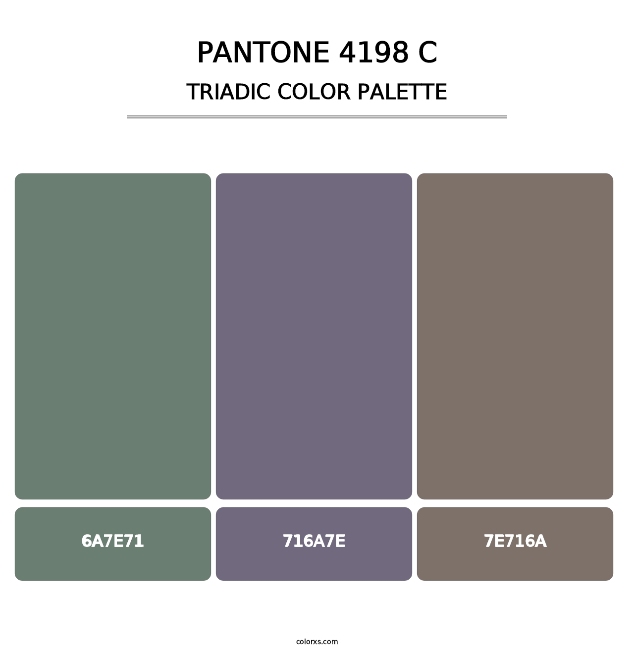 PANTONE 4198 C - Triadic Color Palette