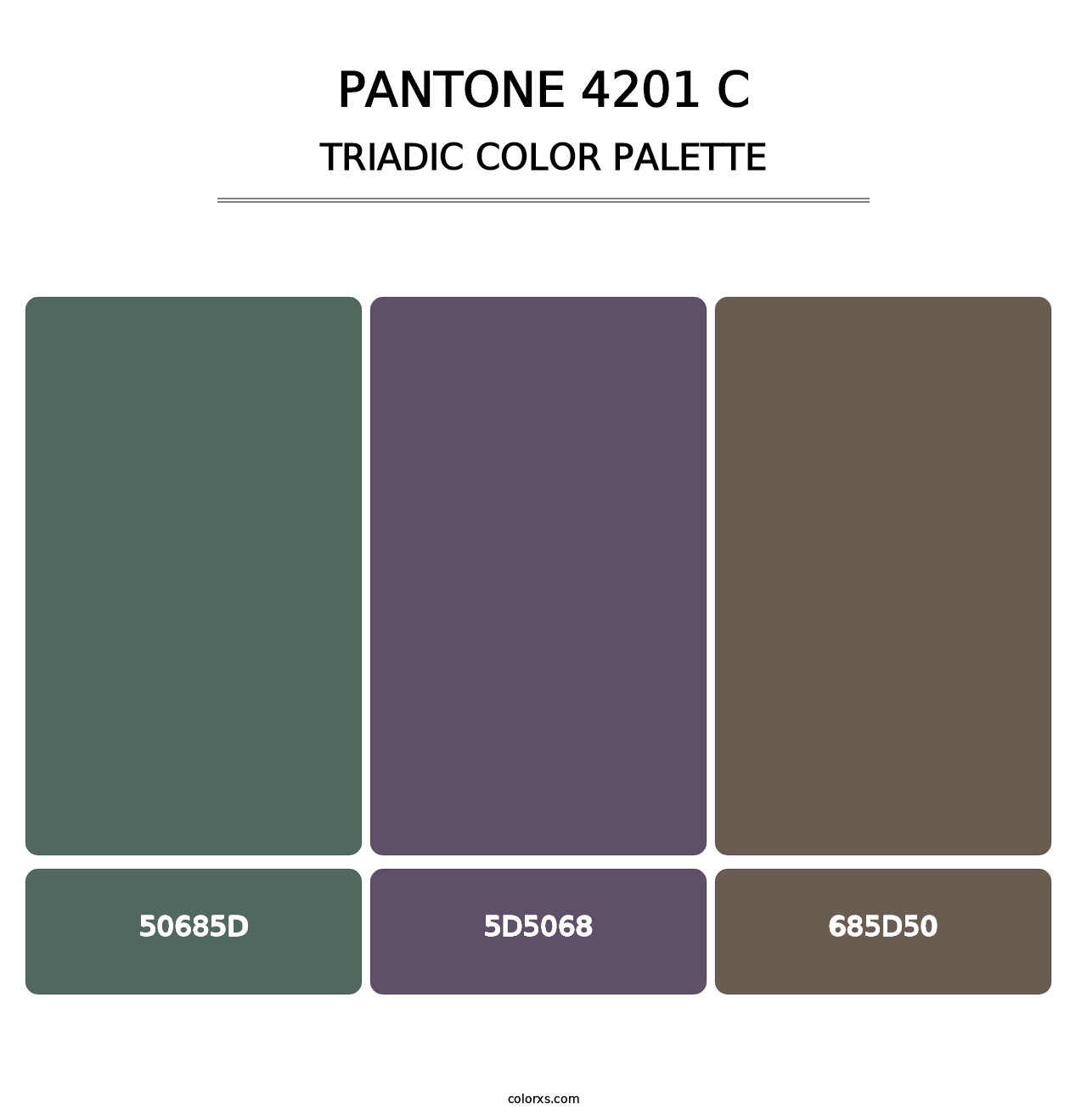 PANTONE 4201 C - Triadic Color Palette