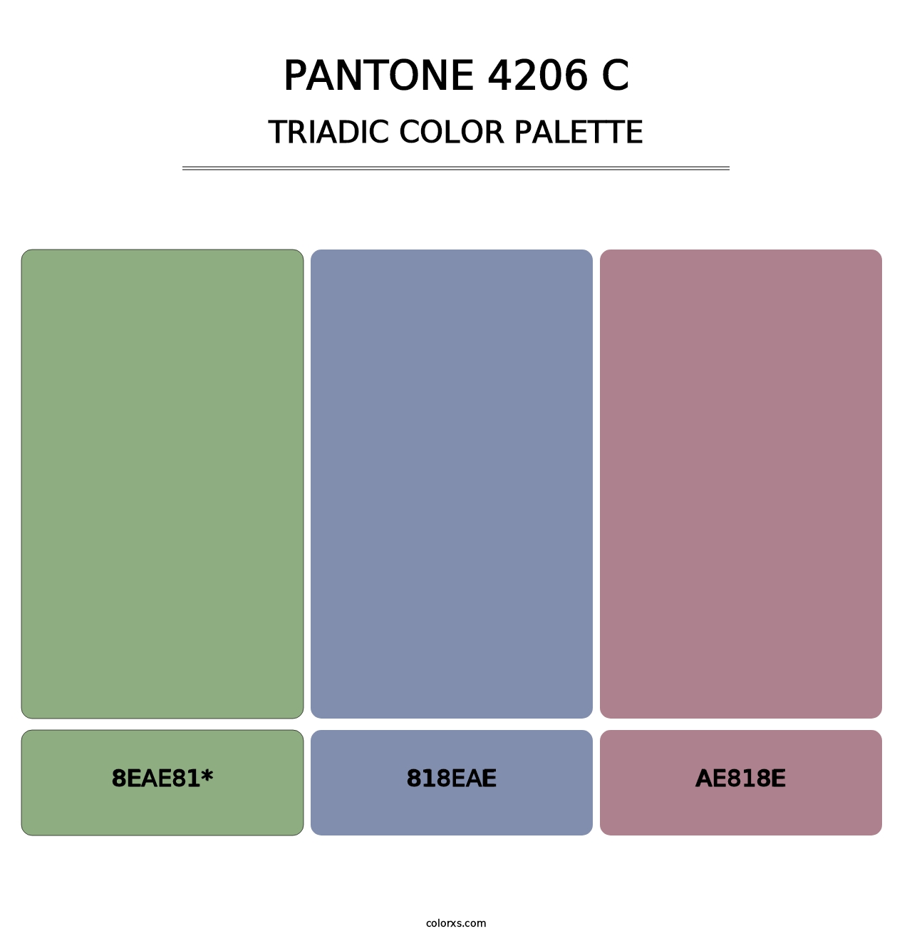 PANTONE 4206 C - Triadic Color Palette
