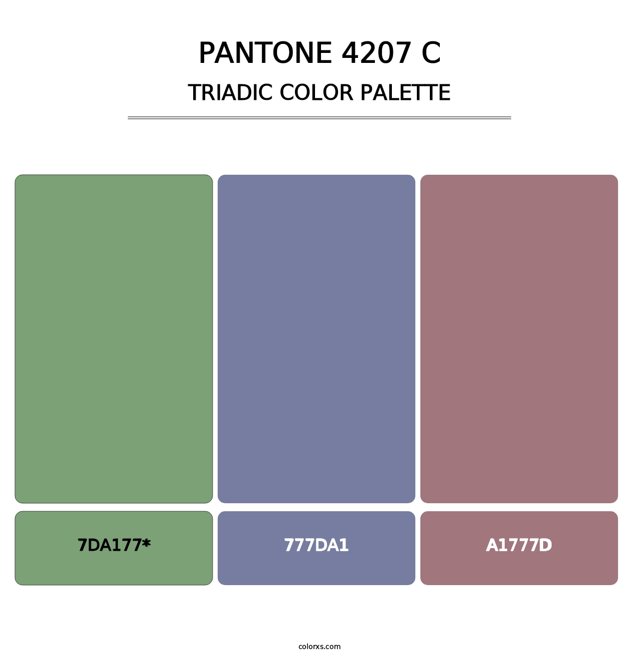 PANTONE 4207 C - Triadic Color Palette