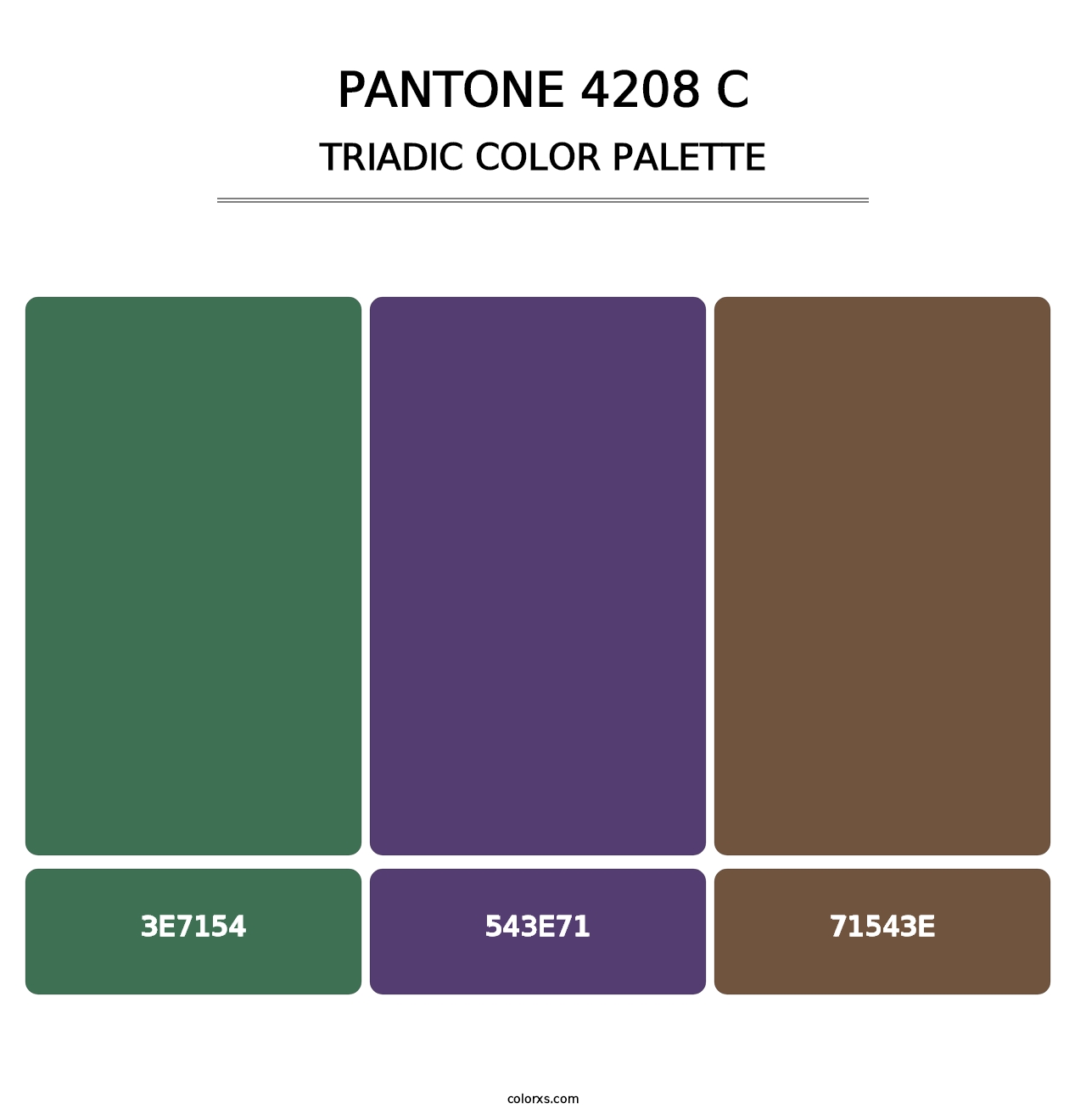 PANTONE 4208 C - Triadic Color Palette