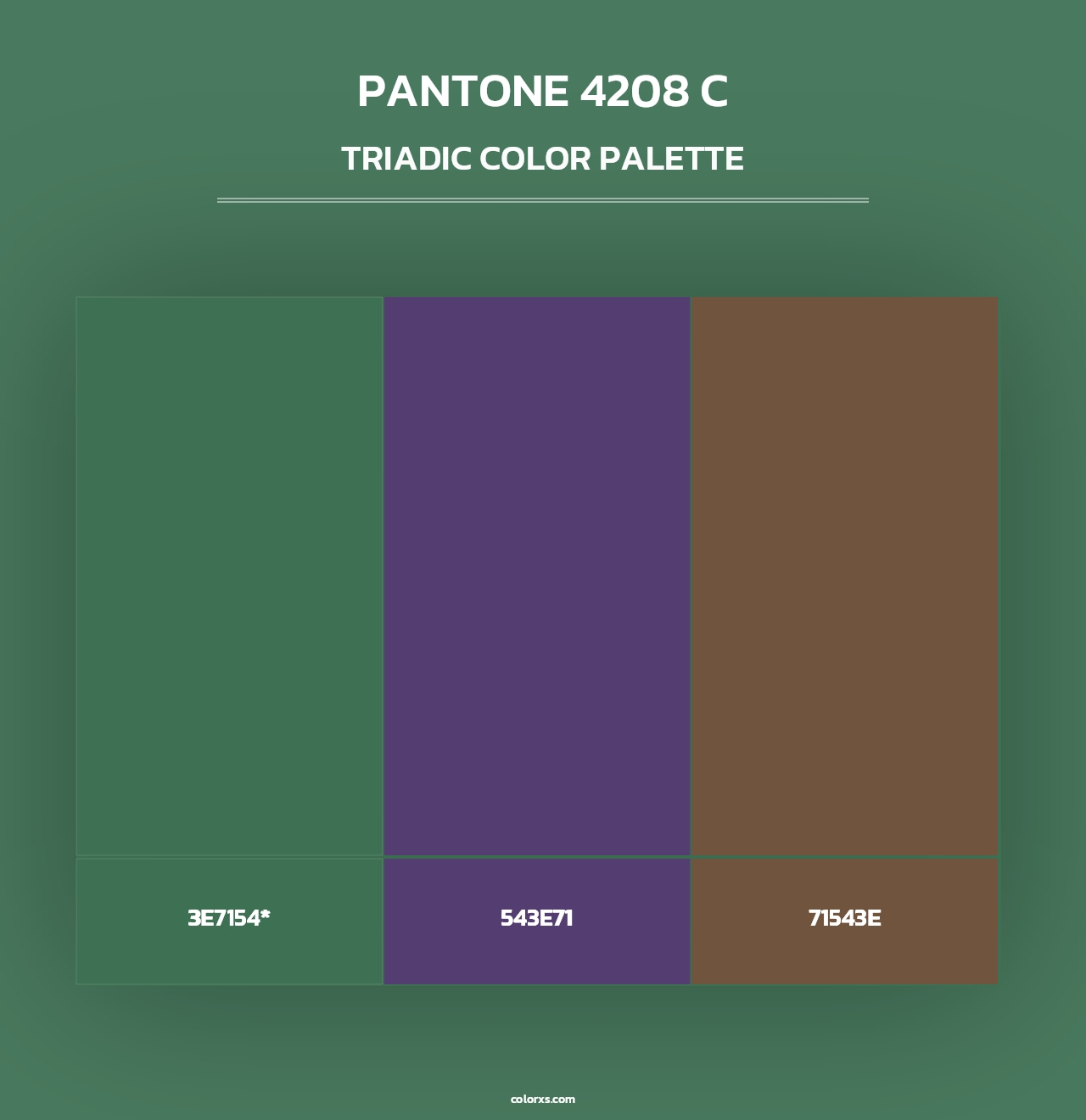 PANTONE 4208 C - Triadic Color Palette