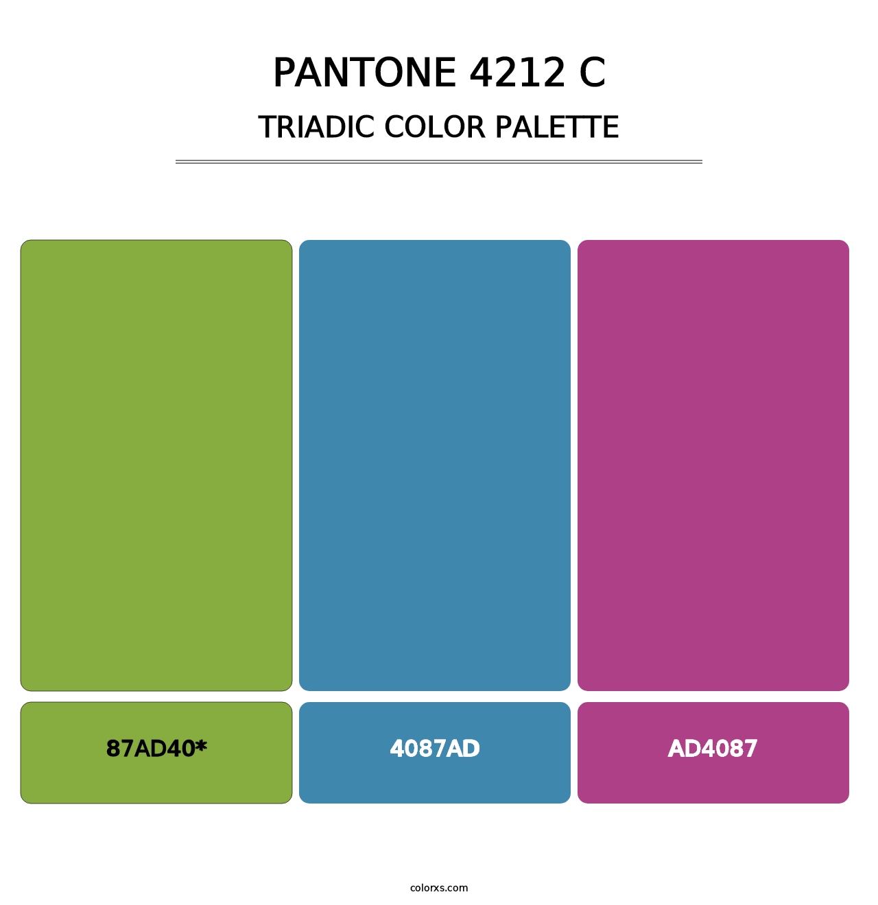 PANTONE 4212 C - Triadic Color Palette
