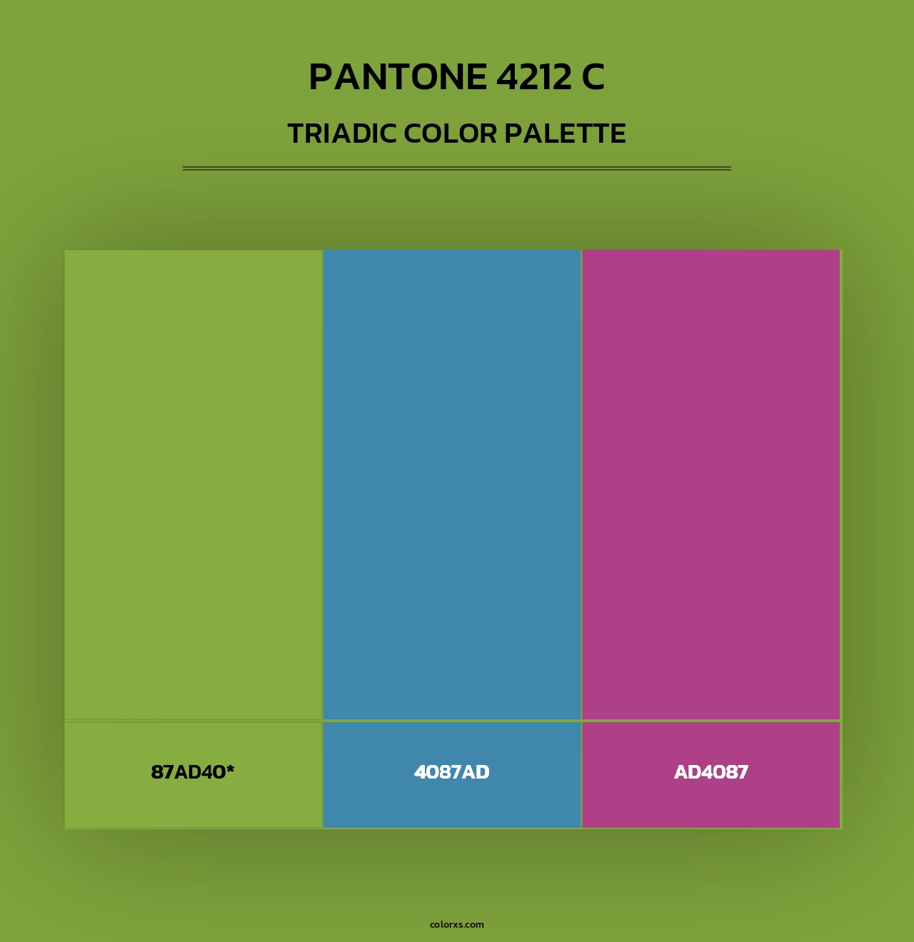 PANTONE 4212 C - Triadic Color Palette