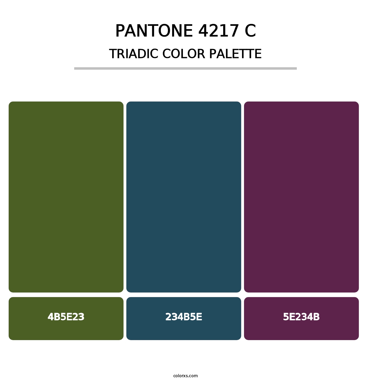 PANTONE 4217 C - Triadic Color Palette