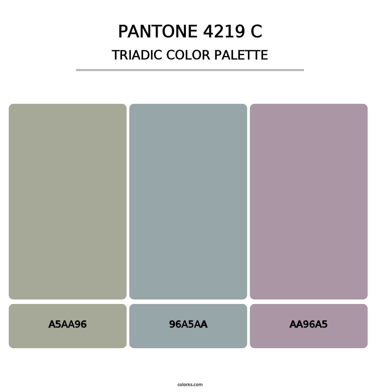PANTONE 4219 C - Triadic Color Palette
