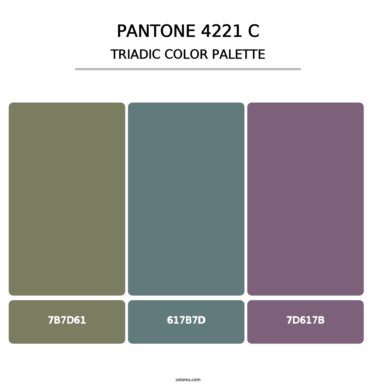 PANTONE 4221 C - Triadic Color Palette