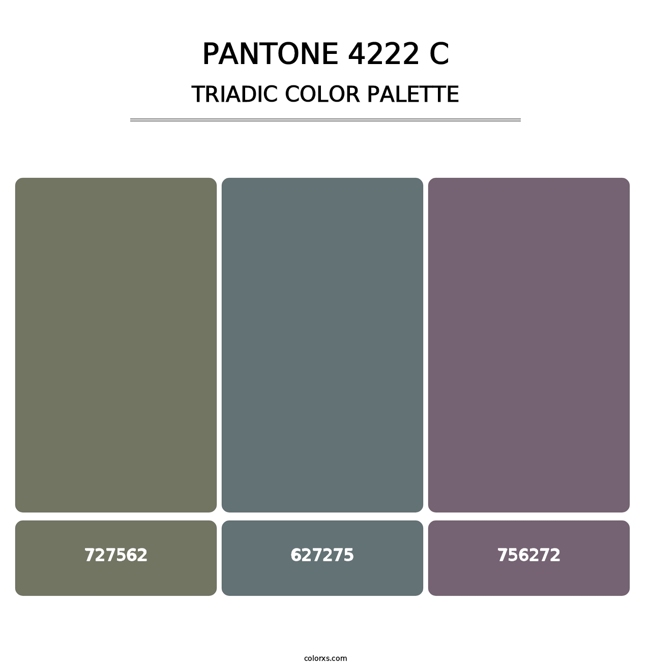 PANTONE 4222 C - Triadic Color Palette