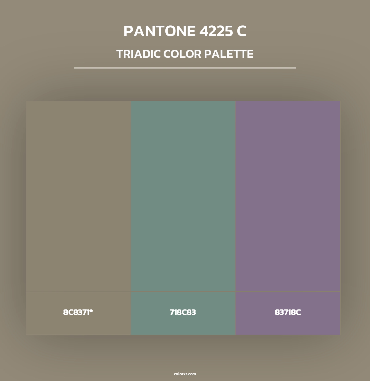 PANTONE 4225 C - Triadic Color Palette