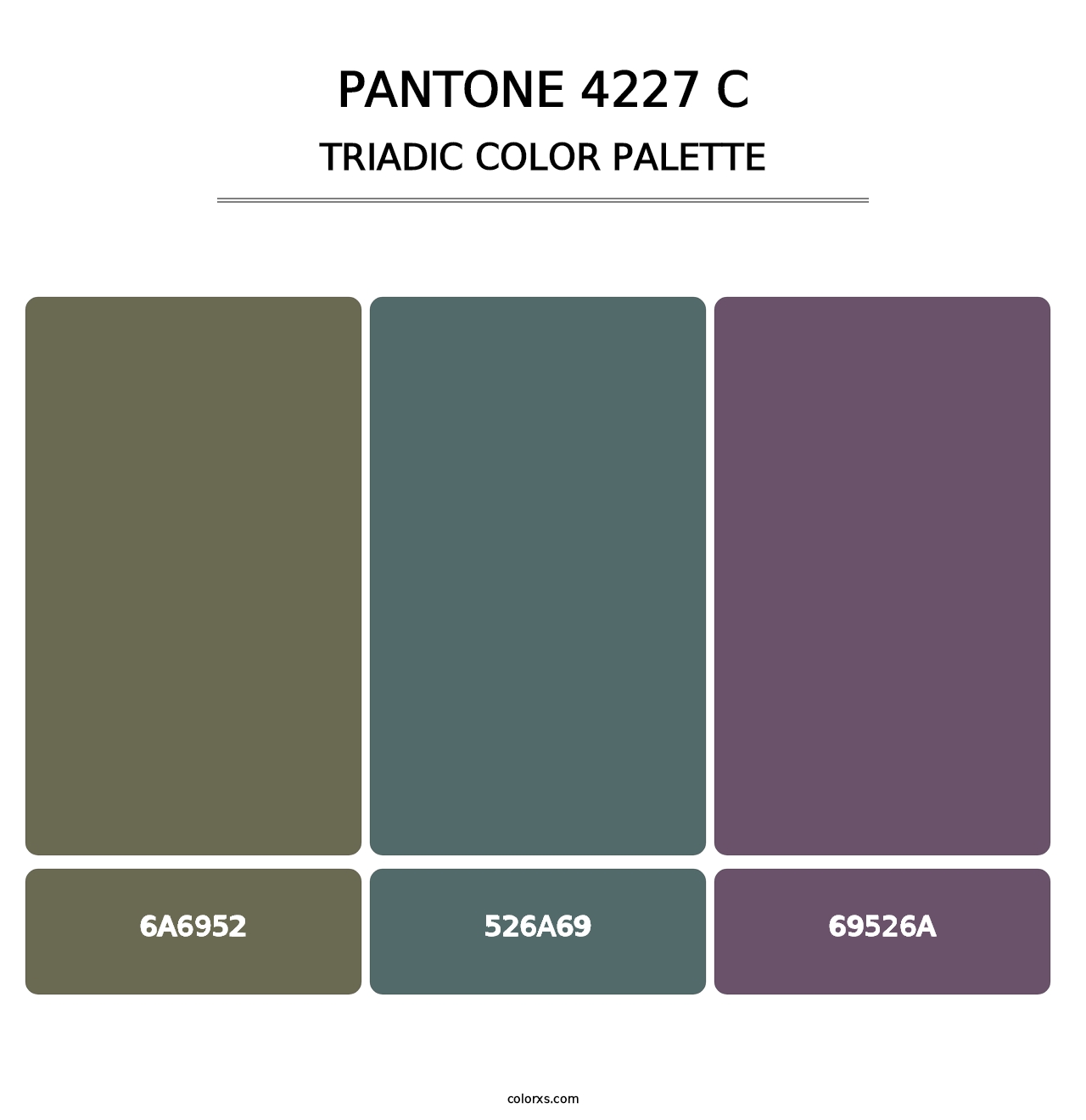 PANTONE 4227 C - Triadic Color Palette
