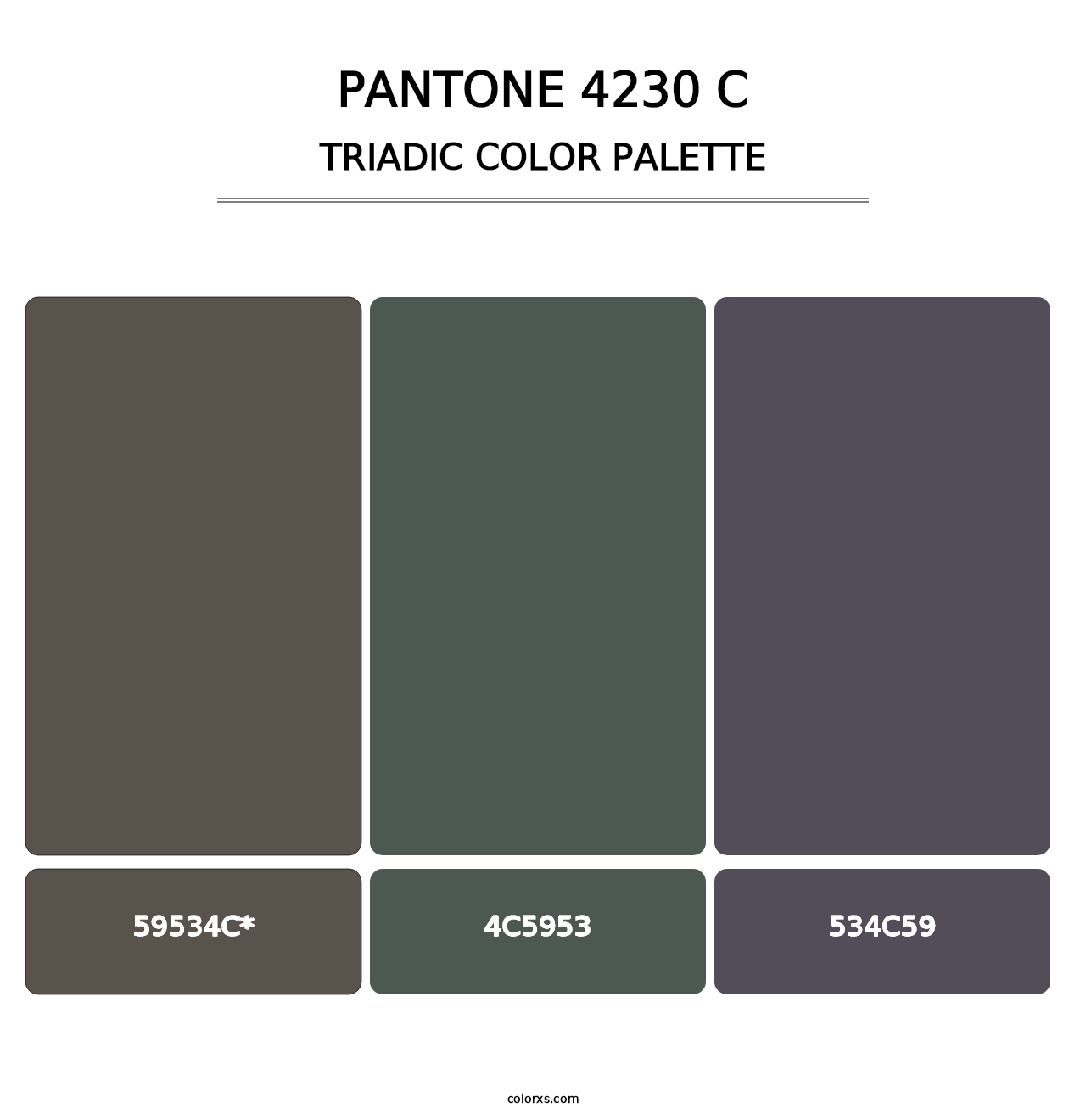 PANTONE 4230 C - Triadic Color Palette