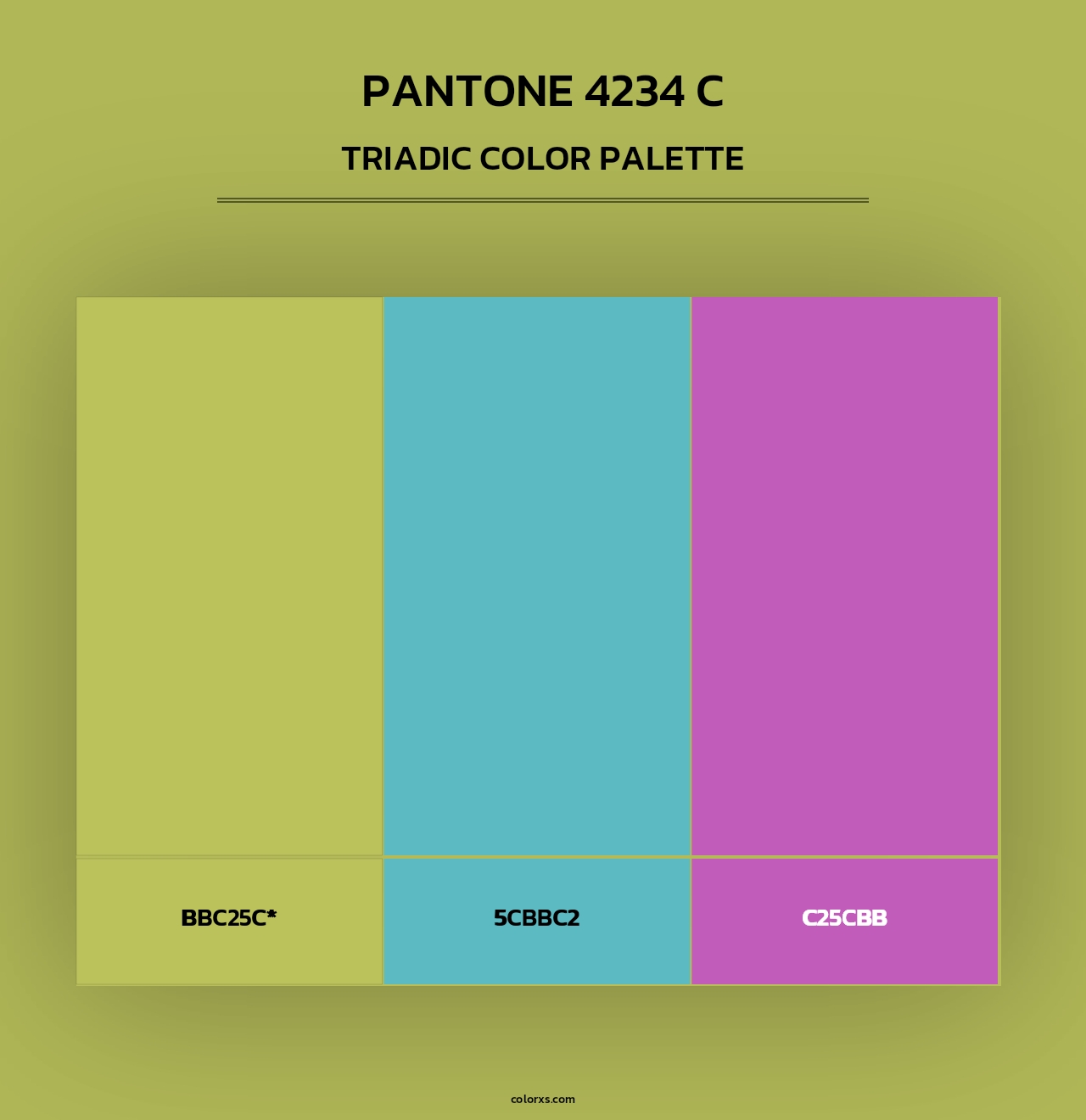 PANTONE 4234 C - Triadic Color Palette