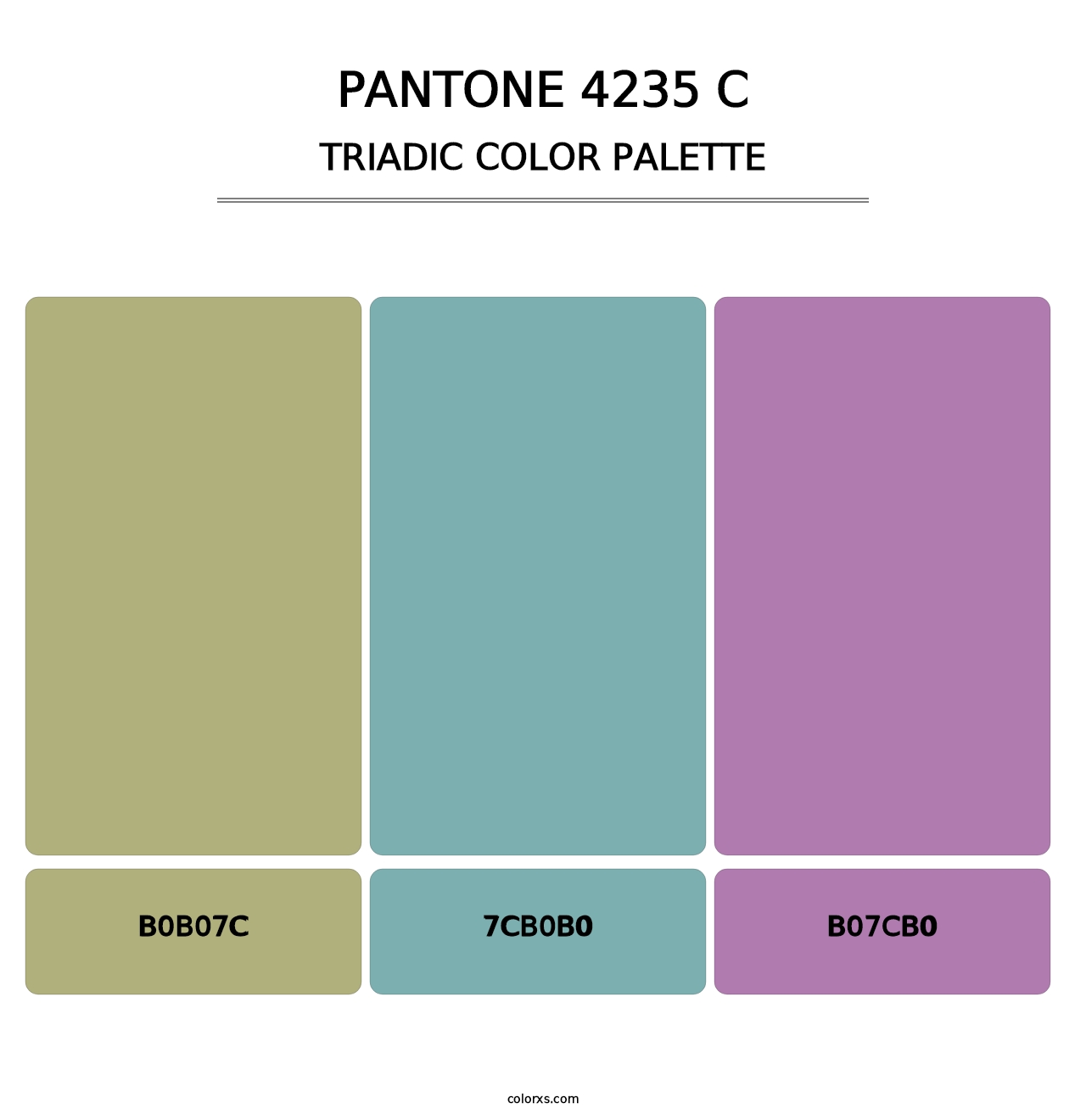 PANTONE 4235 C - Triadic Color Palette