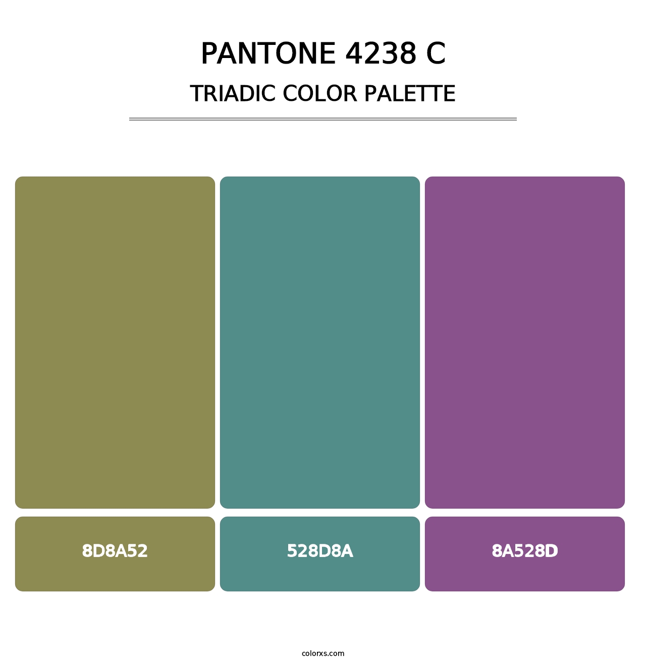 PANTONE 4238 C - Triadic Color Palette