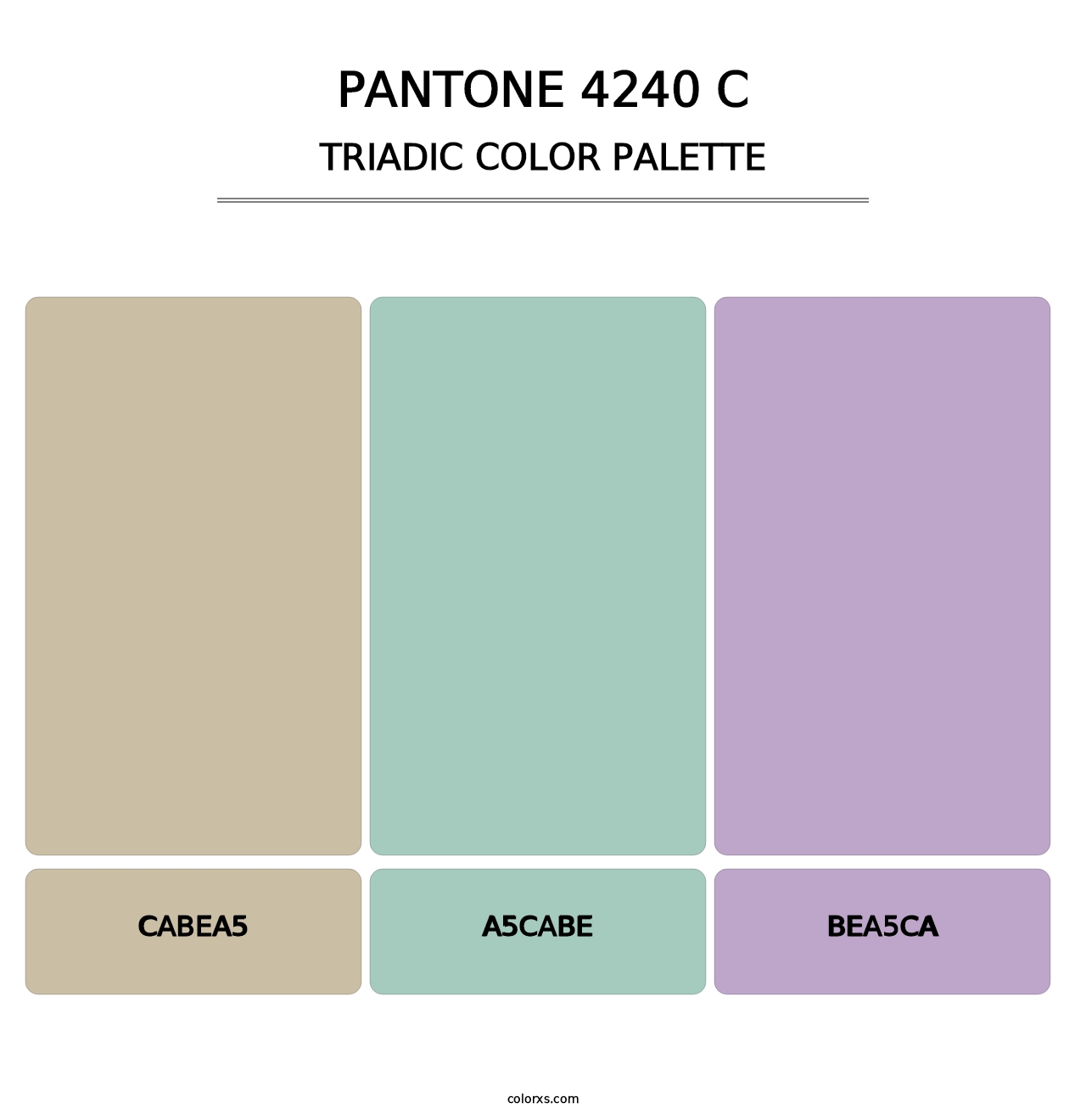 PANTONE 4240 C - Triadic Color Palette