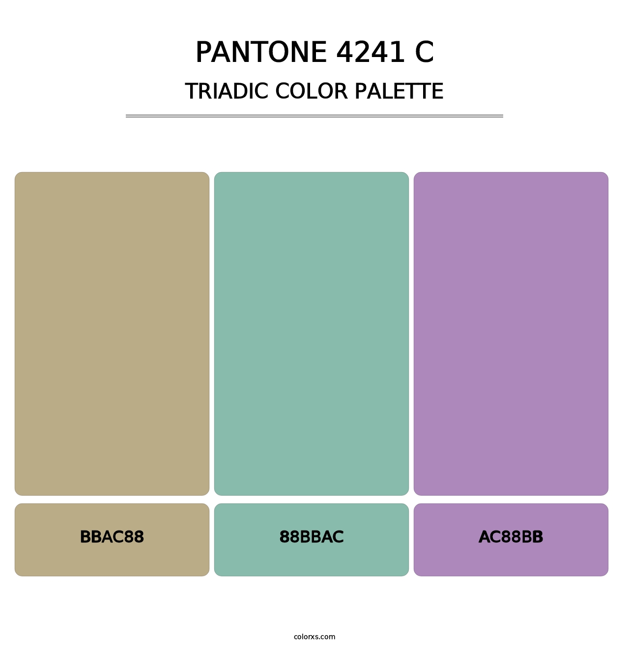 PANTONE 4241 C - Triadic Color Palette