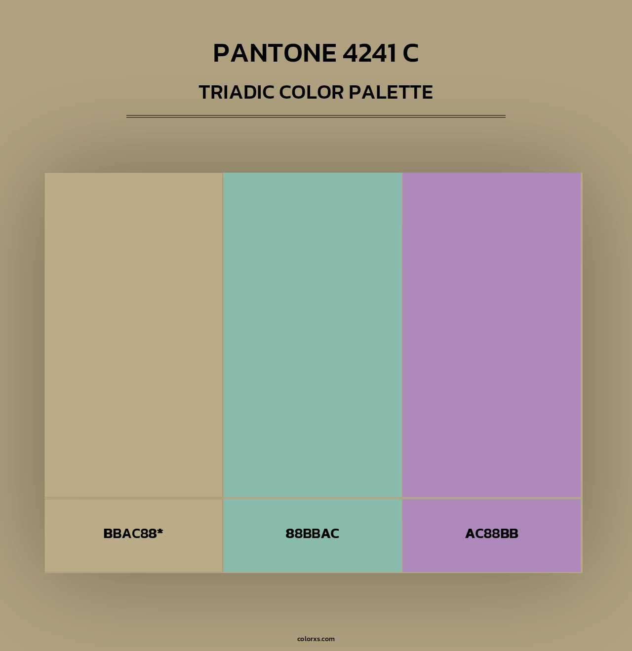 PANTONE 4241 C - Triadic Color Palette