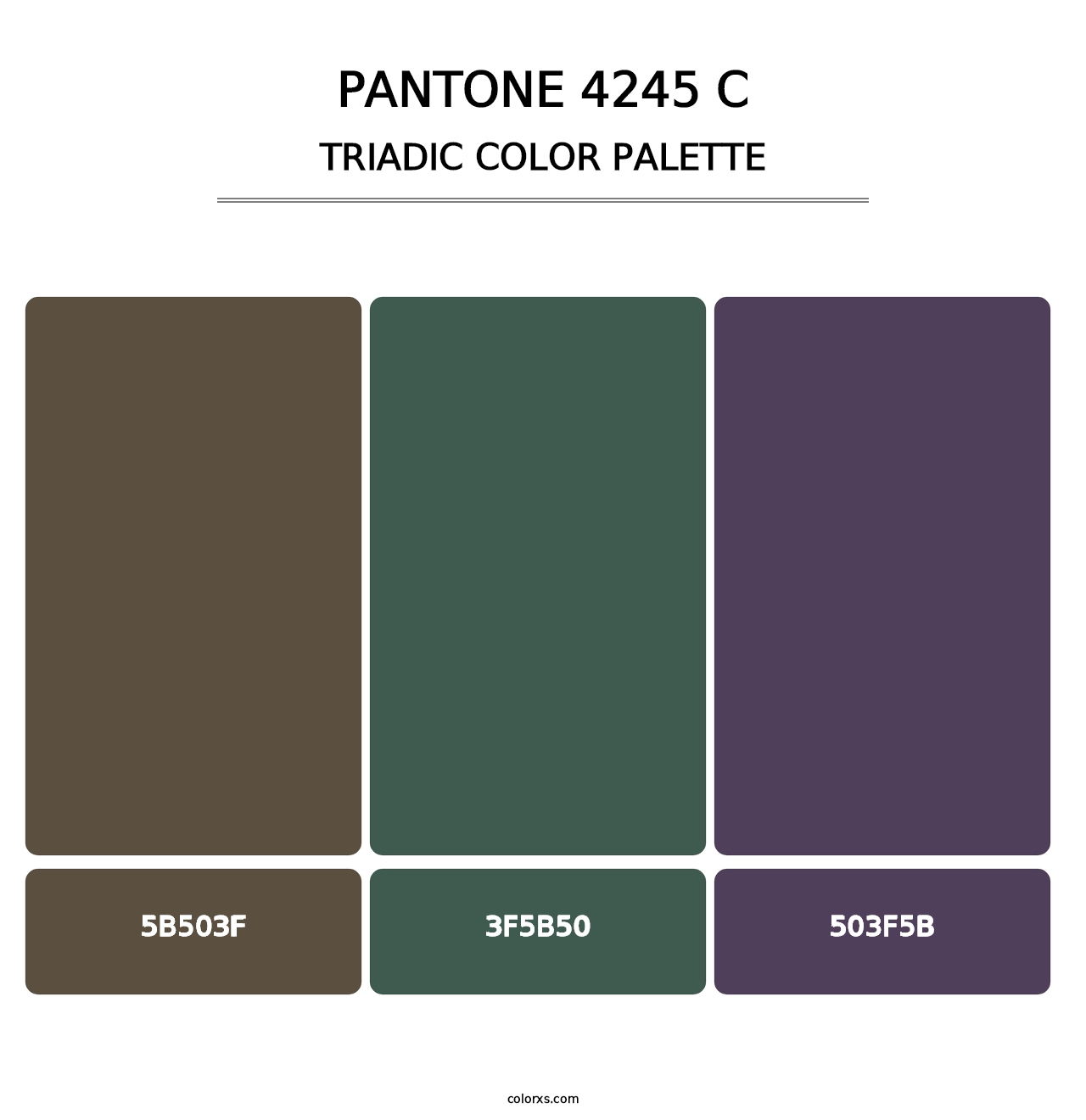 PANTONE 4245 C - Triadic Color Palette