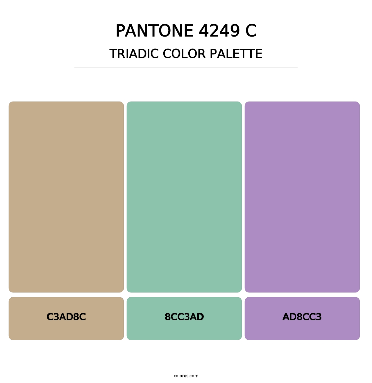 PANTONE 4249 C - Triadic Color Palette