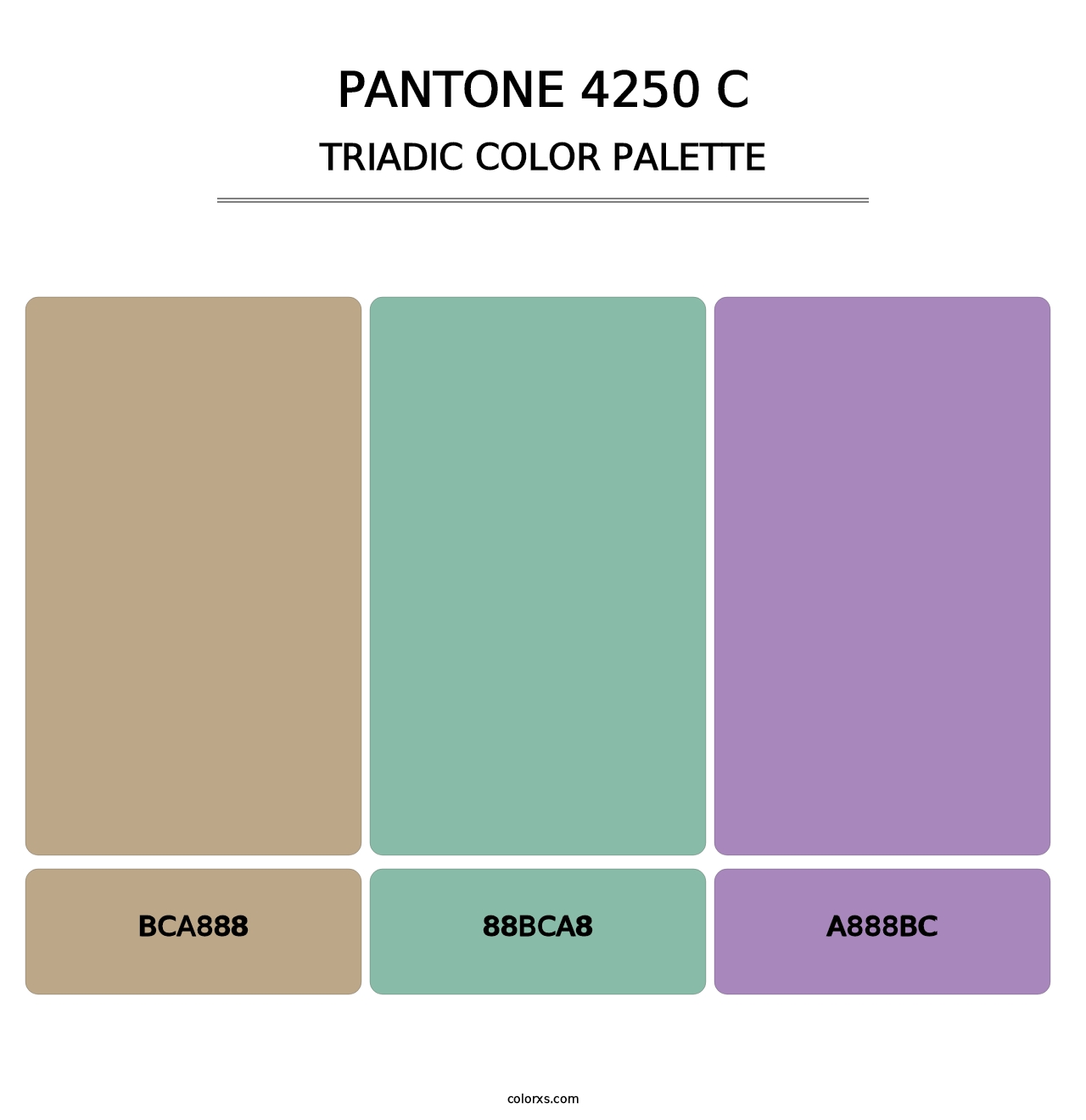 PANTONE 4250 C - Triadic Color Palette